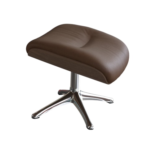 Flexlux Clement Footstool Modern Cognac Brown Genuine Leather