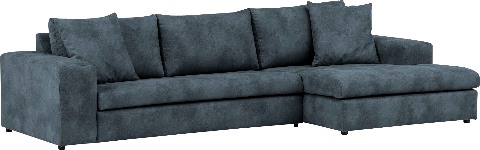 andas Ecksofa »SLEETLAND XXL in Samtvelours oder Vintage-Leder-Optik, L-Form,«, besonders groß und bequem