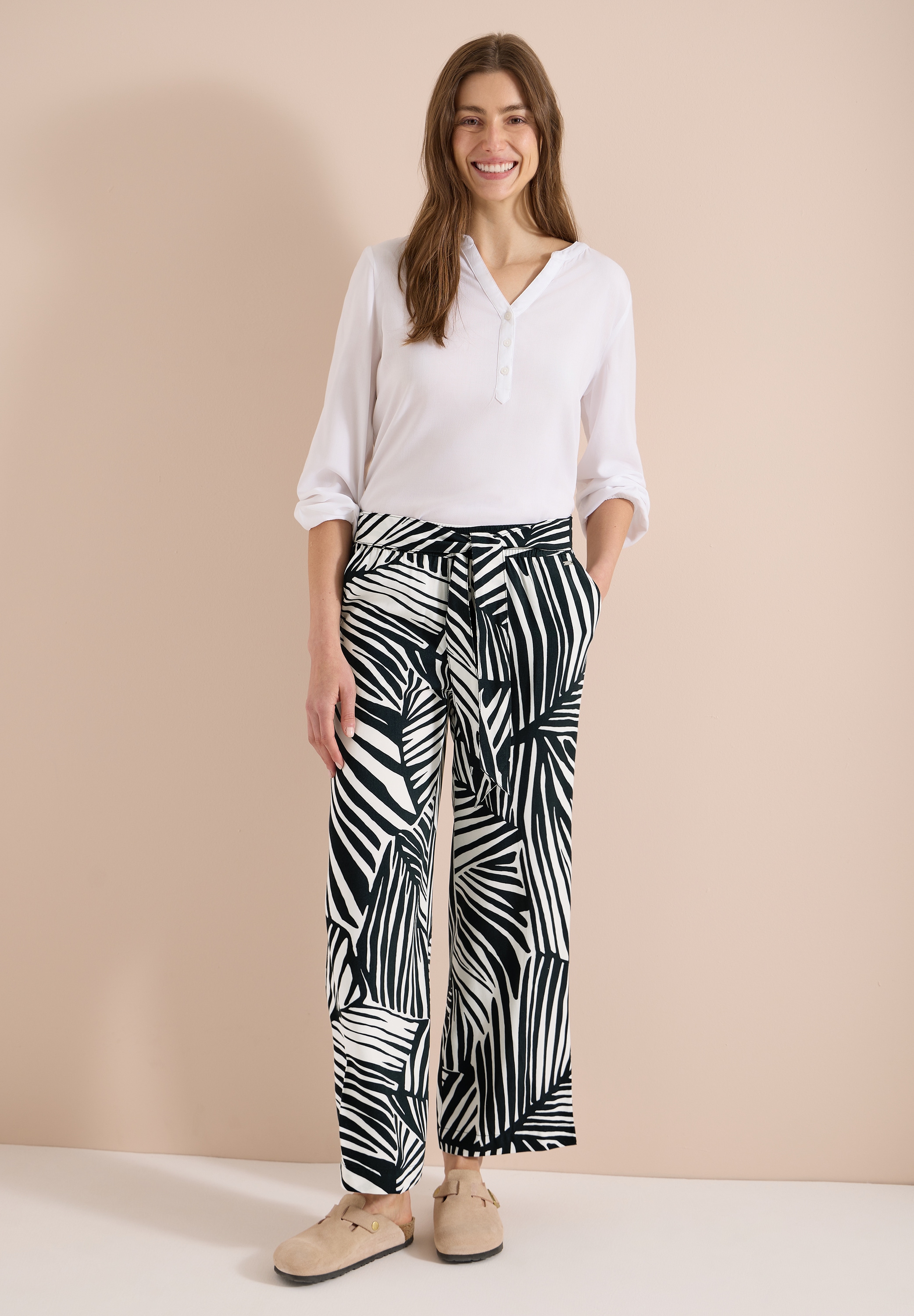 Cecil Stoffhose  High Waist