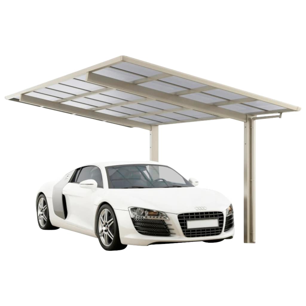 Ximax Einzelcarport »Linea Typ 60 Standard-Edelstahl-Look«, Aluminium, 257 cm, edelstahlfarben, Aluminium