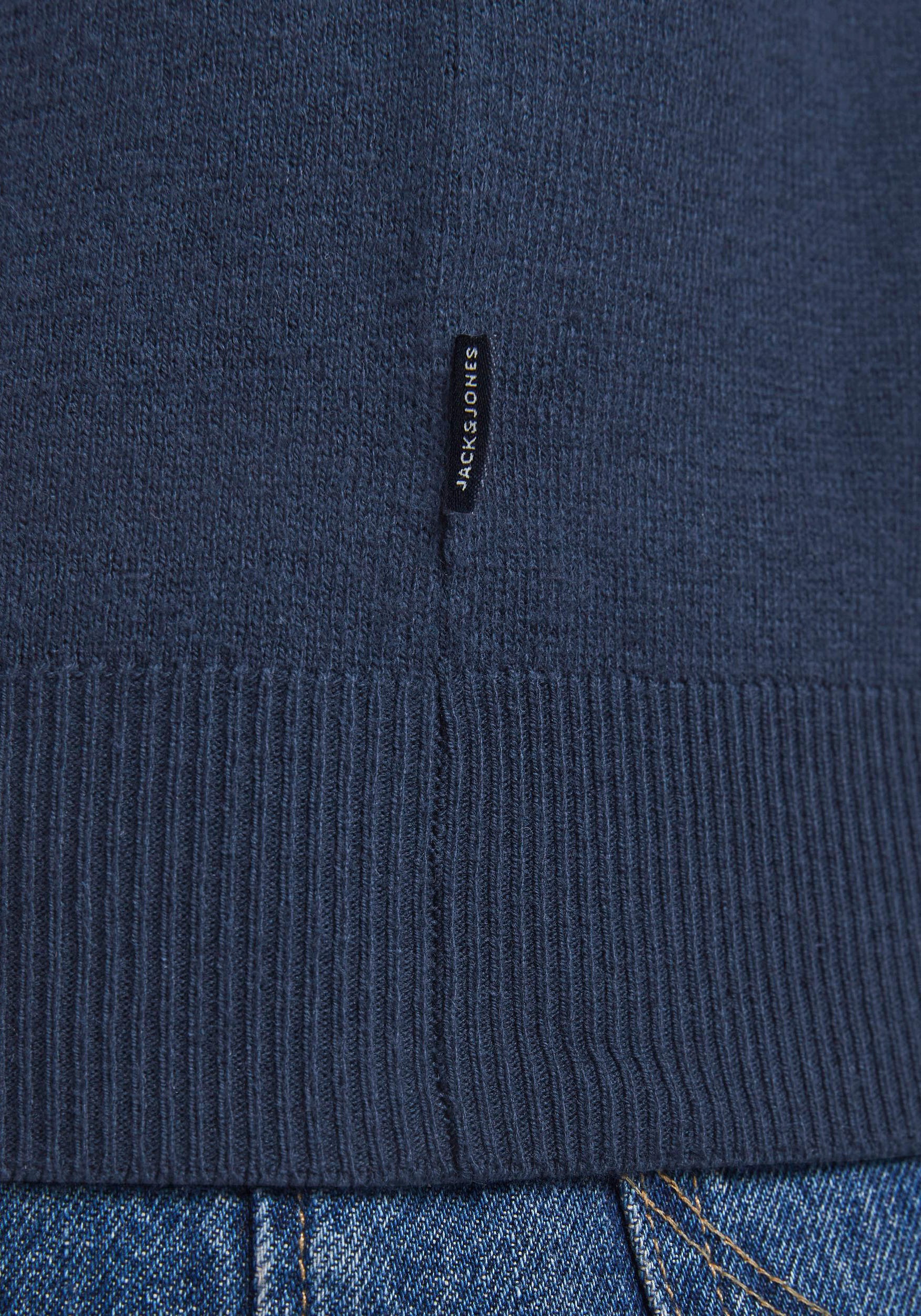 Jack & Jones Strickpullover »EMIL KNIT HALF ZIP«, mit kurzem Reißverschluss im Troyer-Look