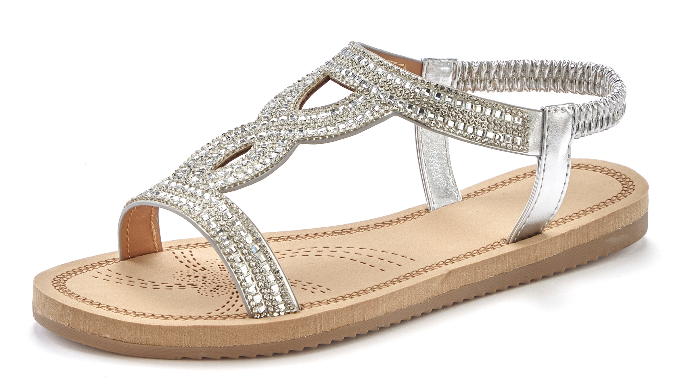 Vivance Sandale "Sandalette, Sommerschuh, offener Schuh", mit elastischen R günstig online kaufen