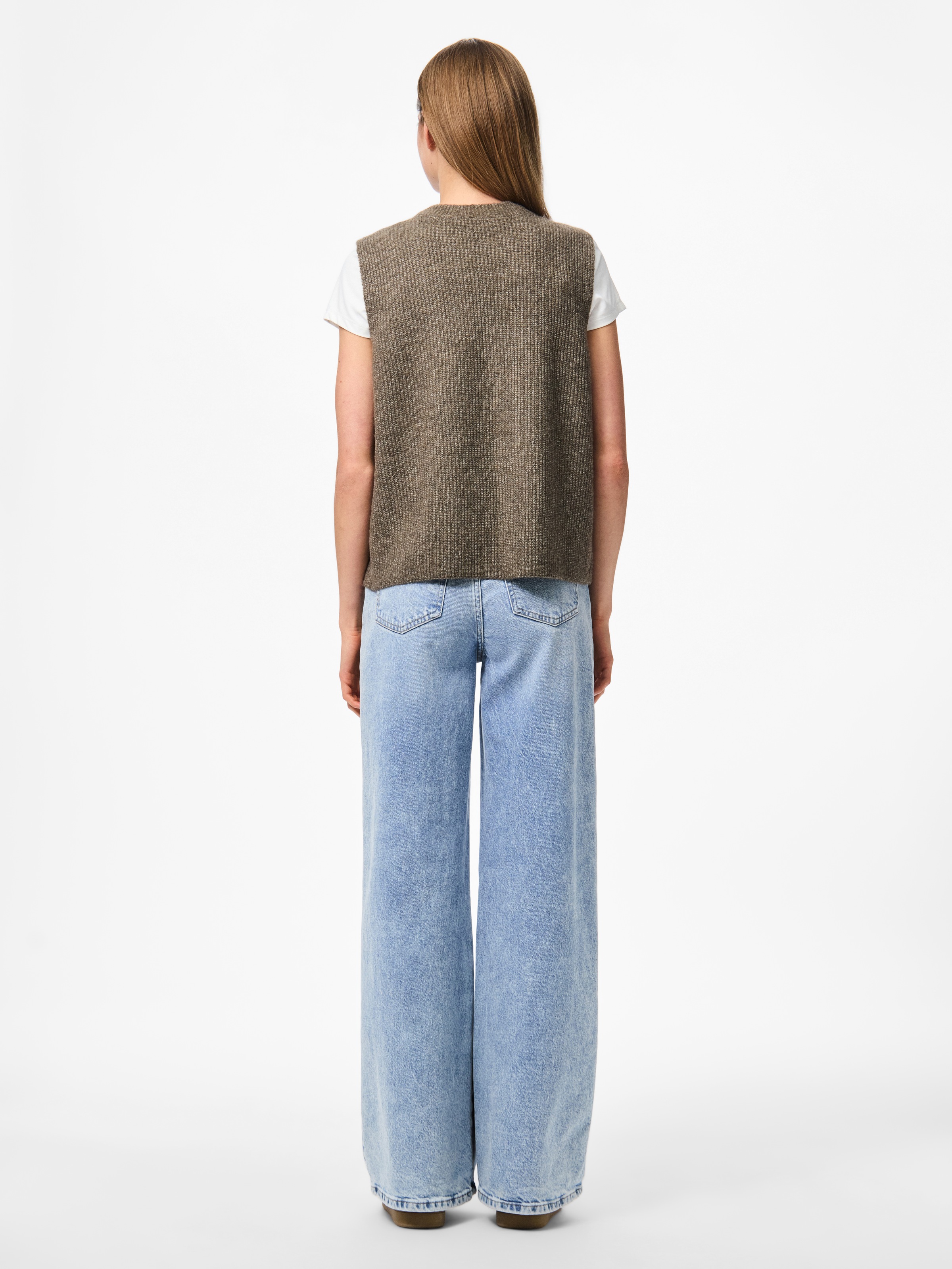 pieces Cardigan »PCSILLY SL REV TIE VEST KNIT NOOS BC« mit Bindebändern