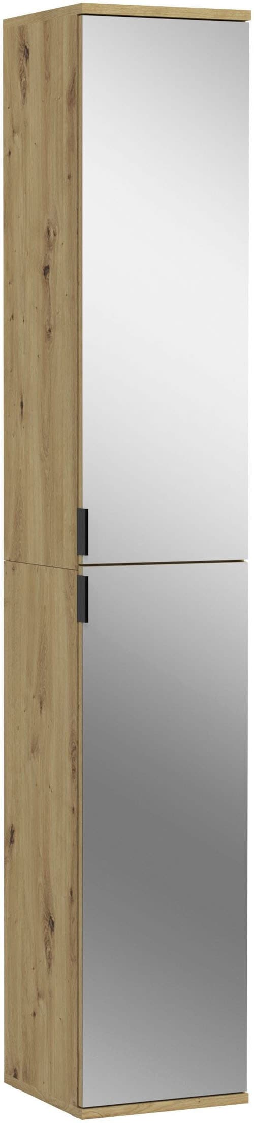 Home affaire Mehrzweckschrank "TRONDHEIM, Höhe 193 cm, 2 Spiegeltüren, 6 Fächer, 4 Einlegeböden" Türanschlag wechselbar, in verschiedenen Farben erhältlich, Schrank, Hochschramk, Mehrzweckschrank, Universalschrank, Flur, Diele