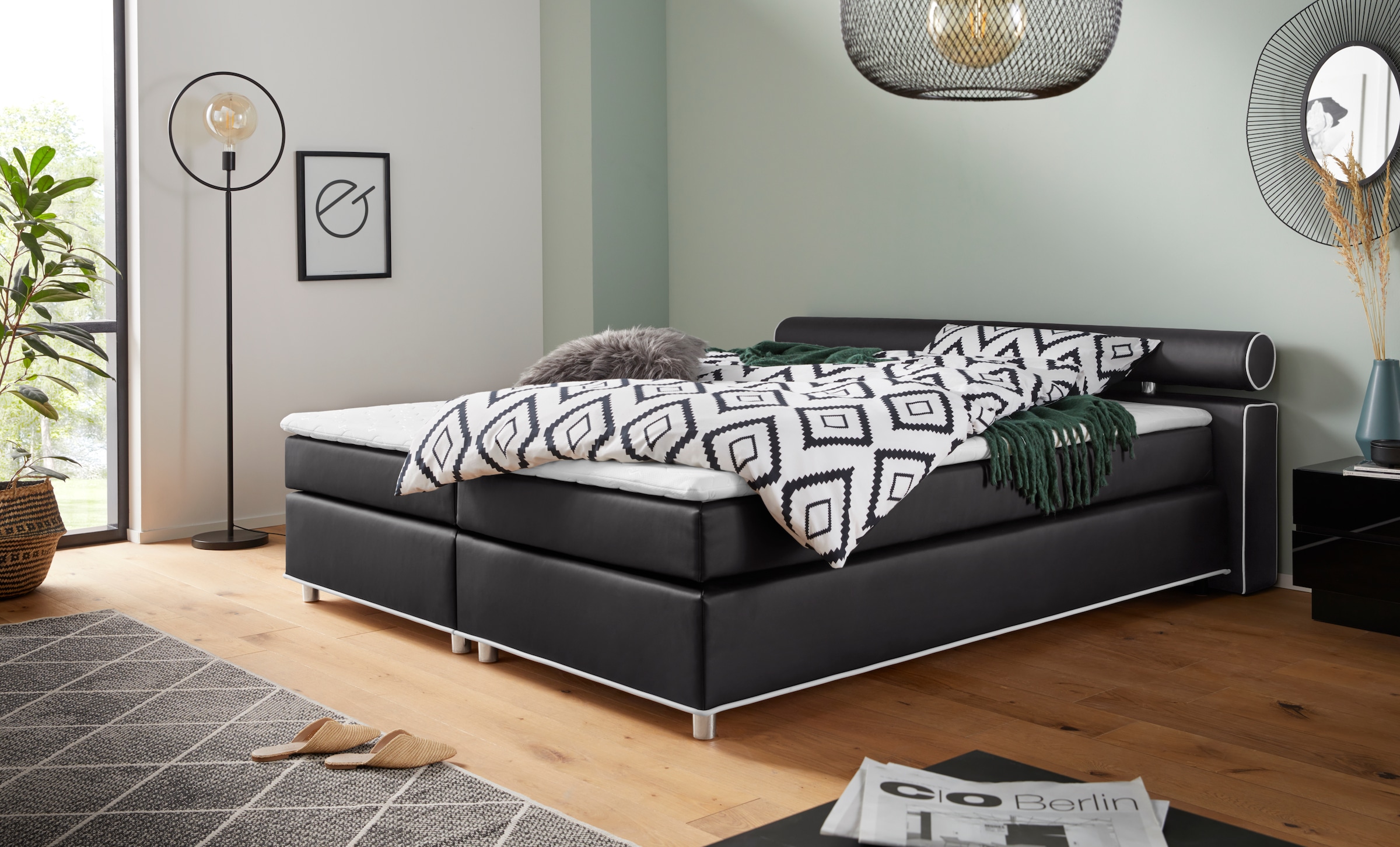 COLLECTION AB Boxspringbett »MELBOURNE«, inklusive Topper