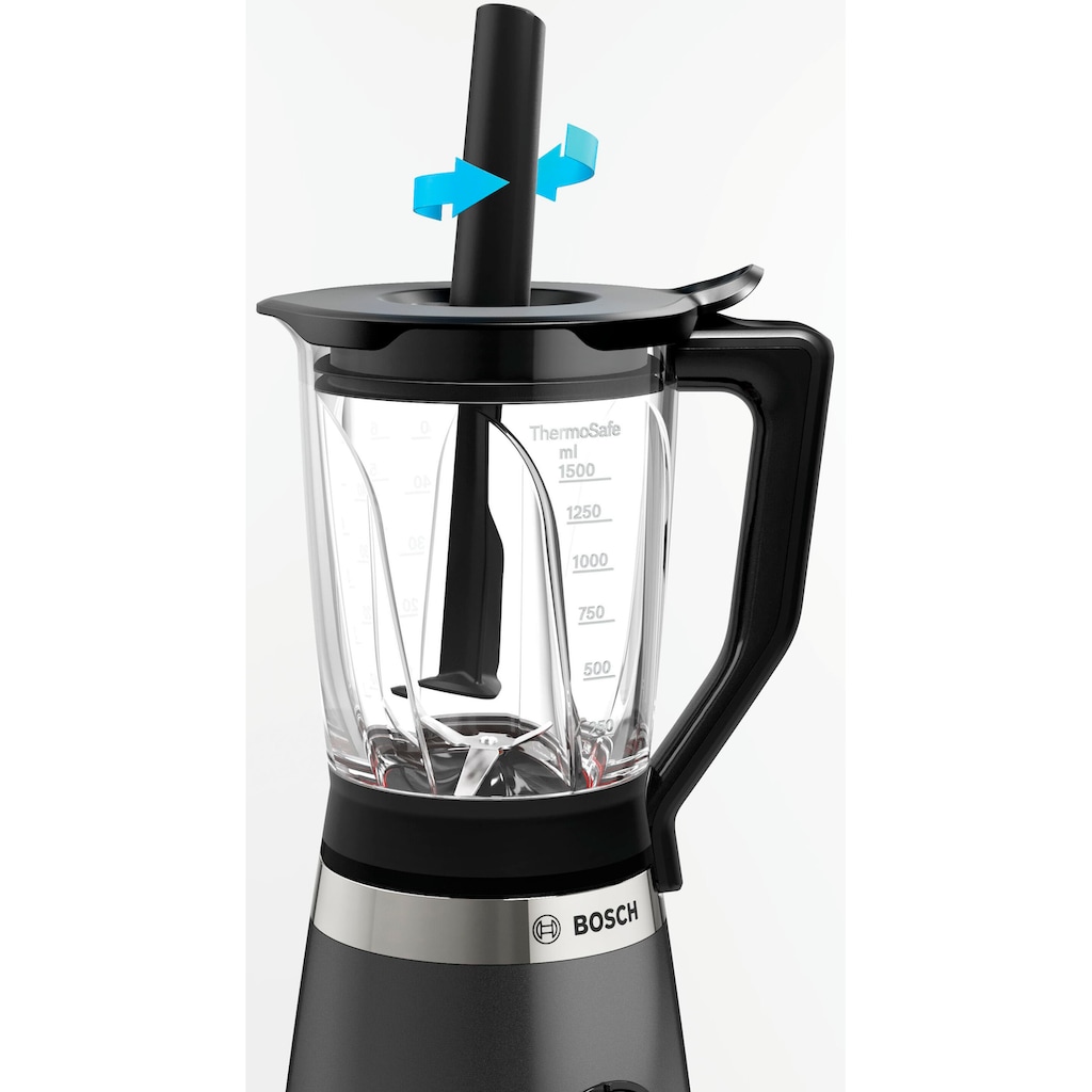 BOSCH Standmixer »MMB6174SN VitaPower«, 1200 W, 30.000 U/Min,ThermoSafe Glasbehälter 1,5L,inkl. Stößel+Flasche 0,6L