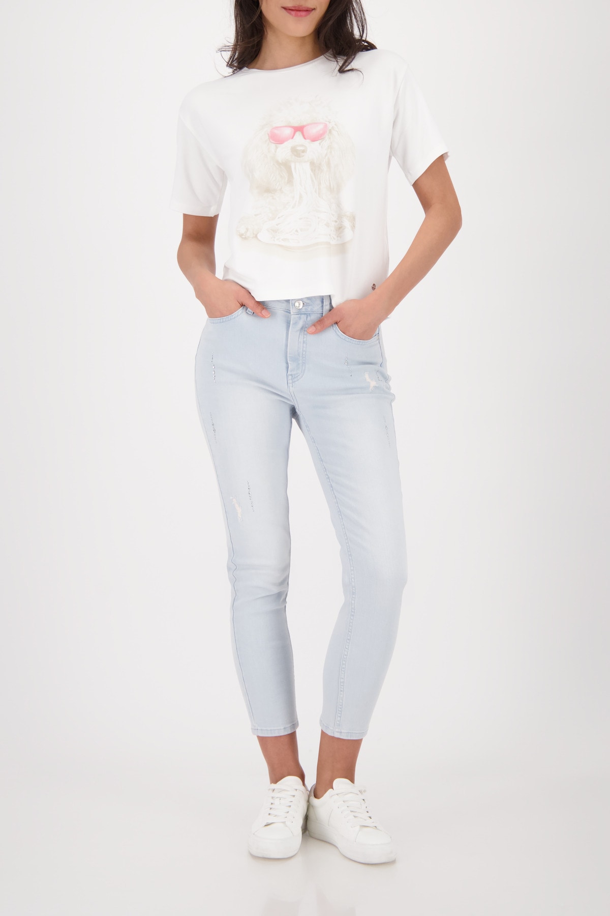 Monari T-Shirt »Shirt Hund+Spaghetti« Regular fit mit Hunde-Print