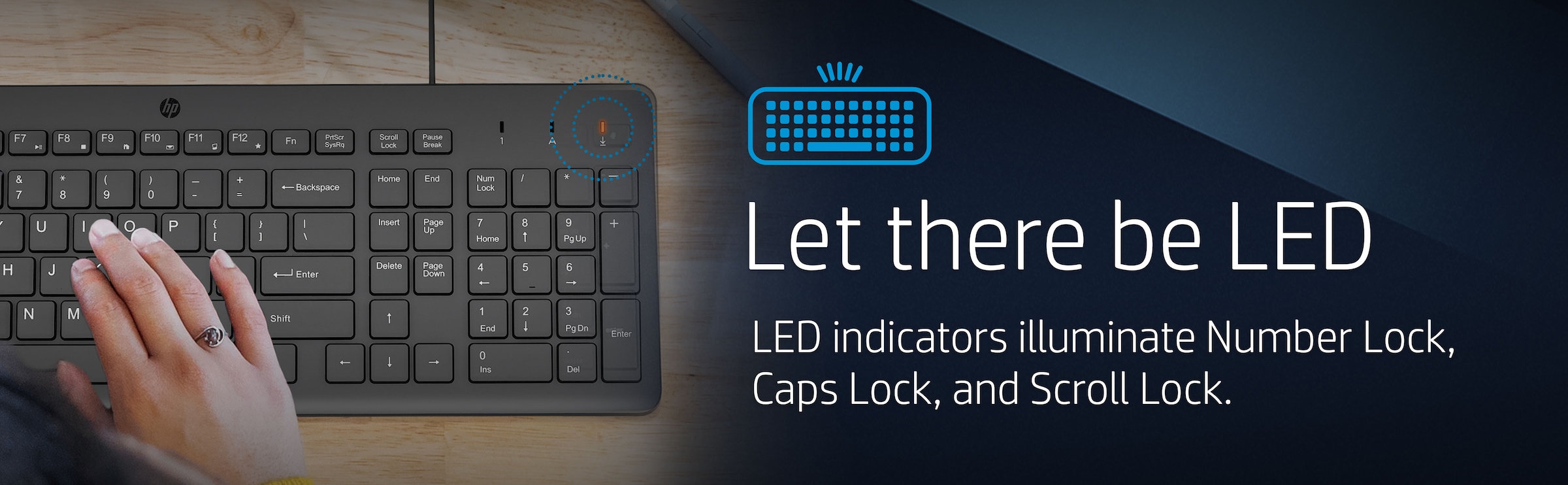 HP USB-Tastatur »150 Kabelgebundene Tastatur«, (USB-Anschluss-Ziffernblock-Fn-Tasten)