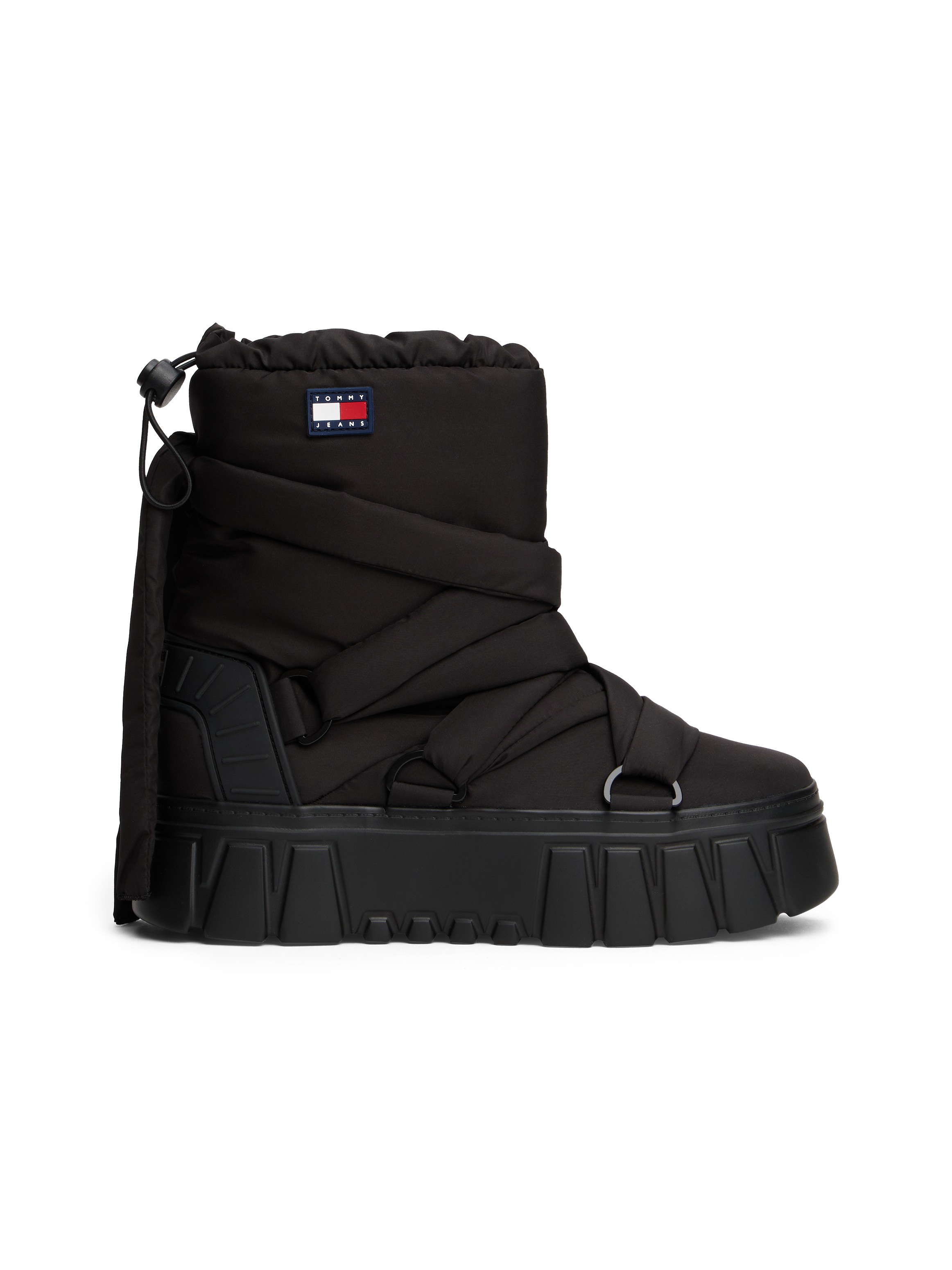 Tommy Jeans Snowboots »TJW CHUNKY SNOW BOOT NYLON«, Plateau, Winterboots, Schneeschuh mit Schnellverschluss