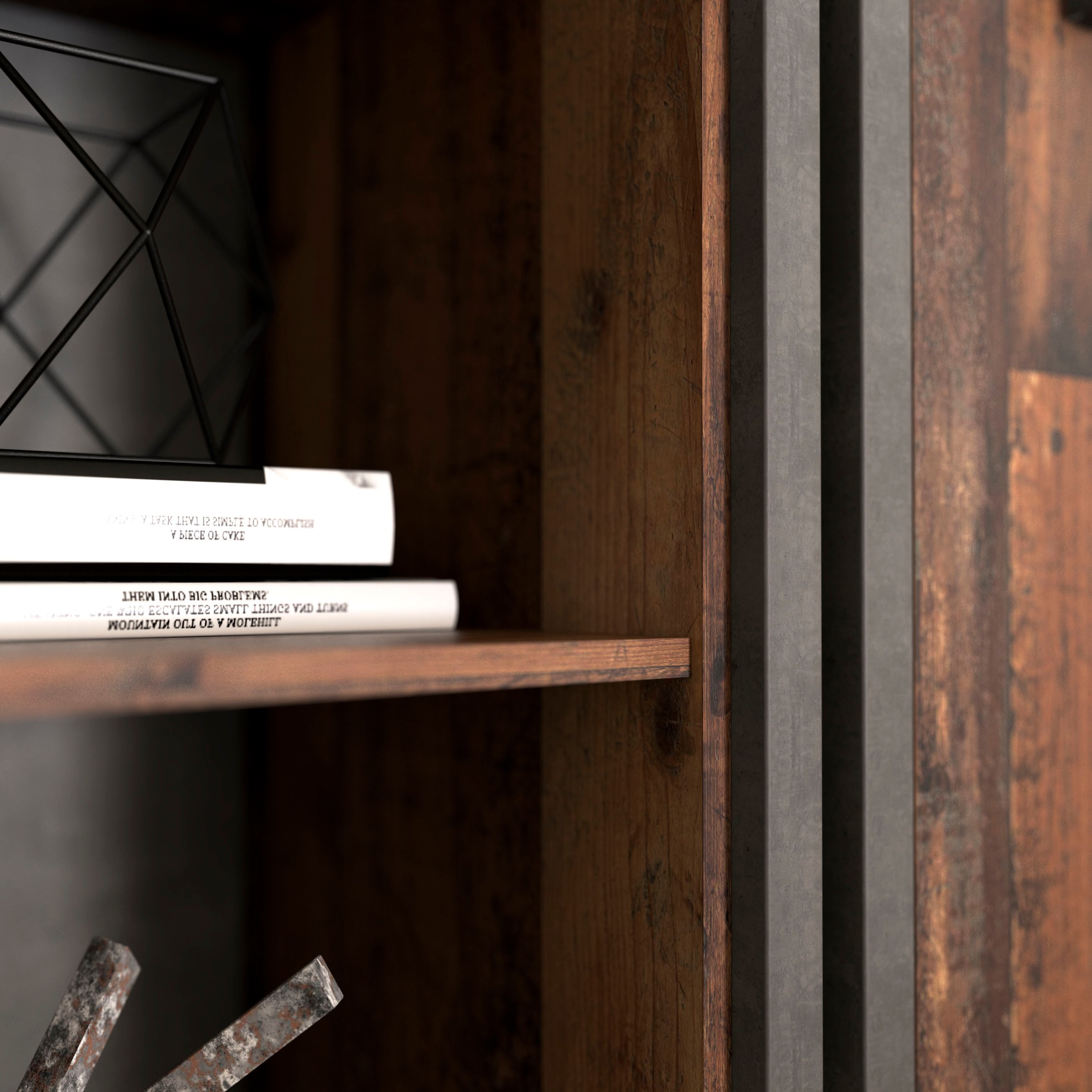 FORTE Aktenregal »Clif«, Bücherregal im Industriestil, Höhe 220,7 cm