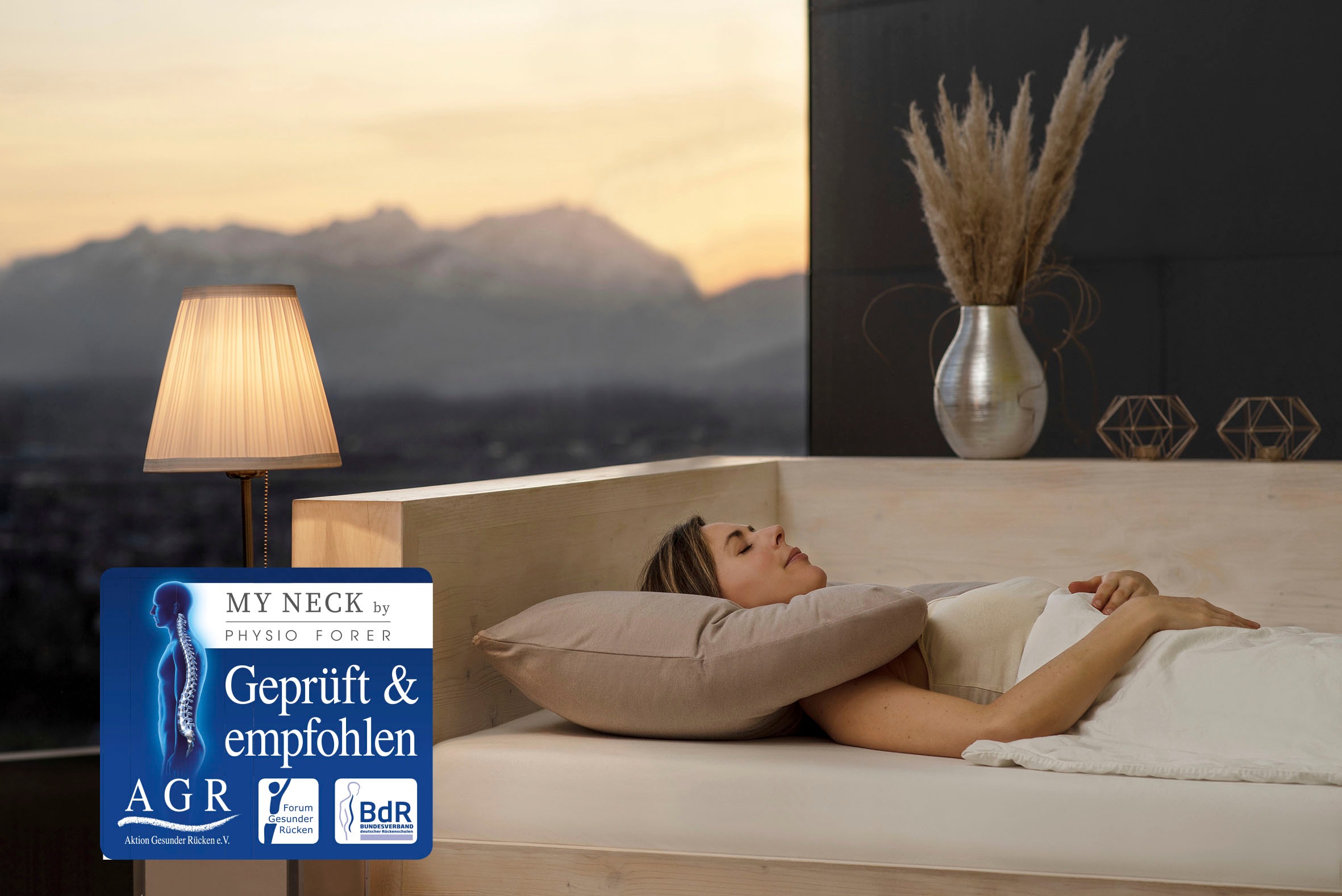 Nackenstützkissen HEFEL, B:70cm H:12cm L:50cm, weiß, Bezug: 100% Baumwolle. Füllung: 100% Polyester, Kopfkissen, "My Neck, Kissen für Rücken- und