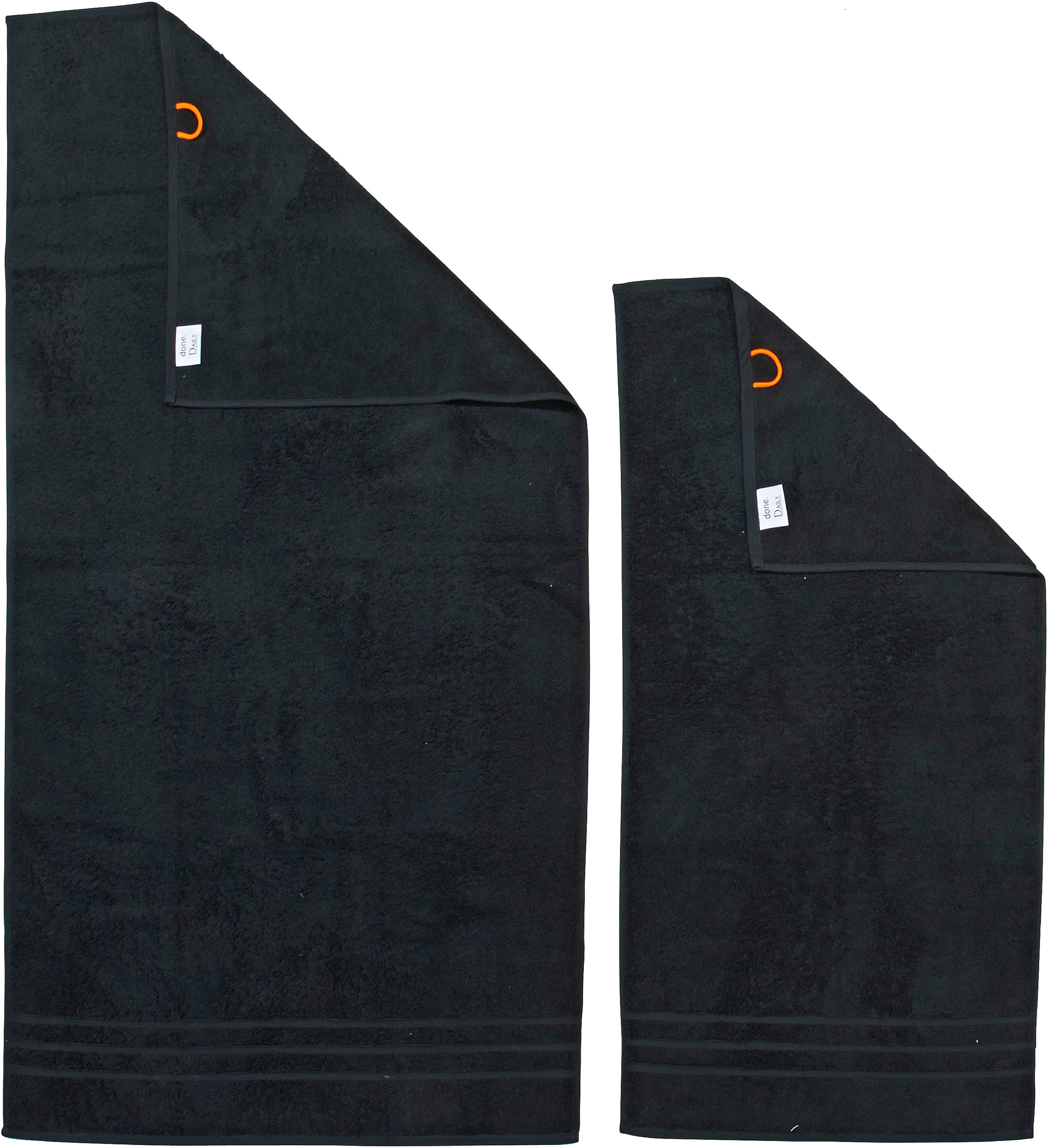 done.® Handtuch Set »Daily Uni«, (Set, 6 St., 4 Handtücher (50x100 cm)-2 Duschtücher (70x140 cm), saugfähiges Walkfrottier, in verschiedenen Set Varianten erhältlich