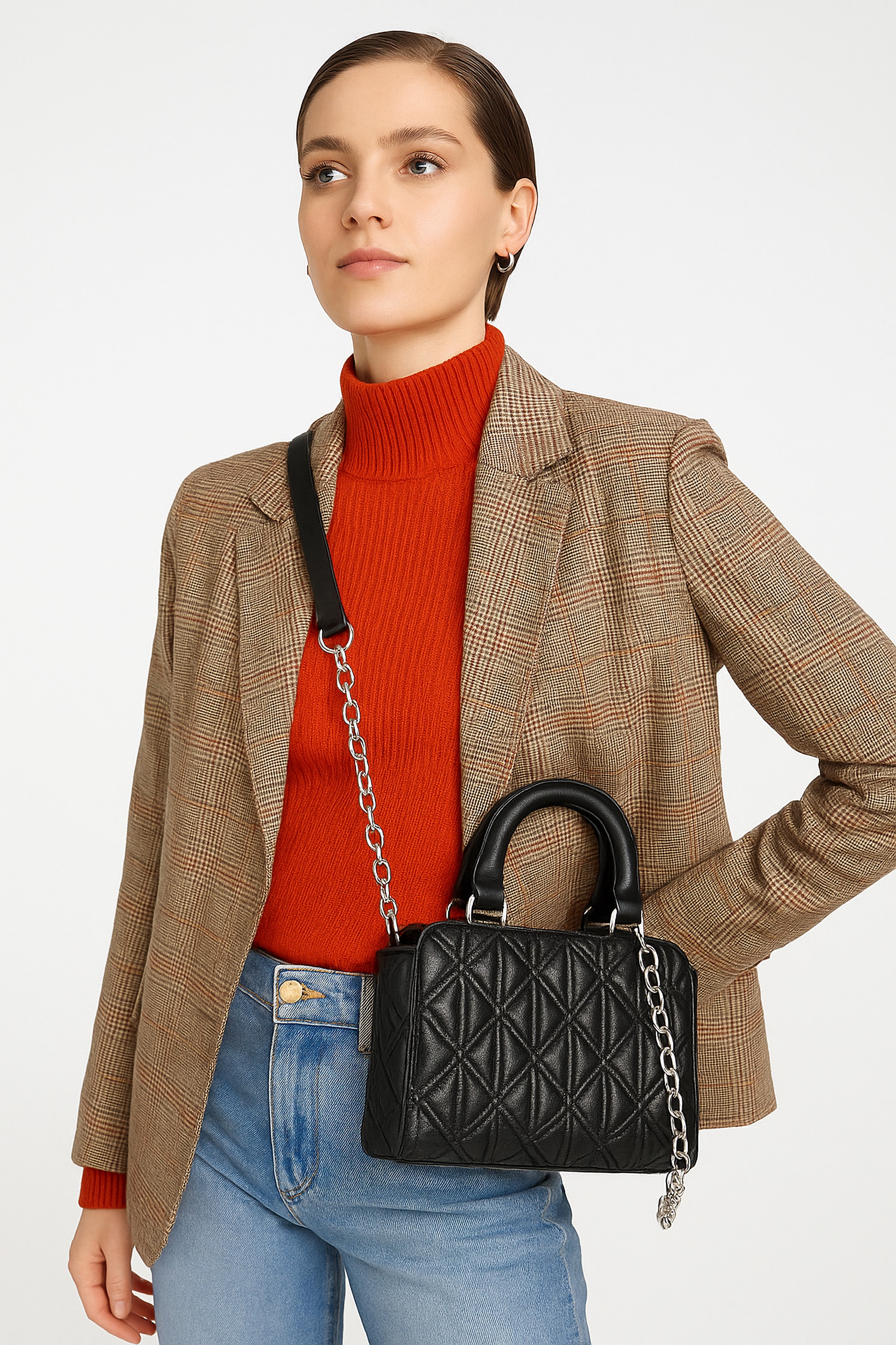 COLLEZIONE ALESSANDRO Umhängetasche »Qtie« Abendtasche mit Steppungen