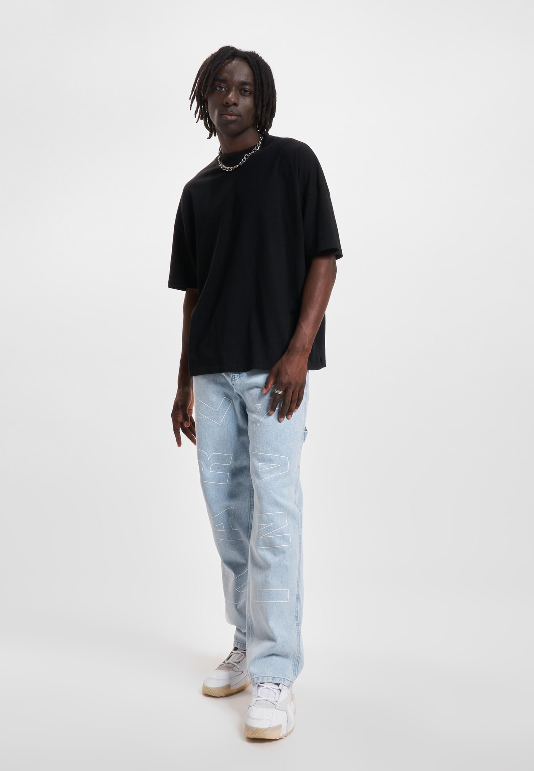 Karl Kani Bequeme Jeans »Karl Kani Herren Og Baggy Workwear Logo Print Denim«