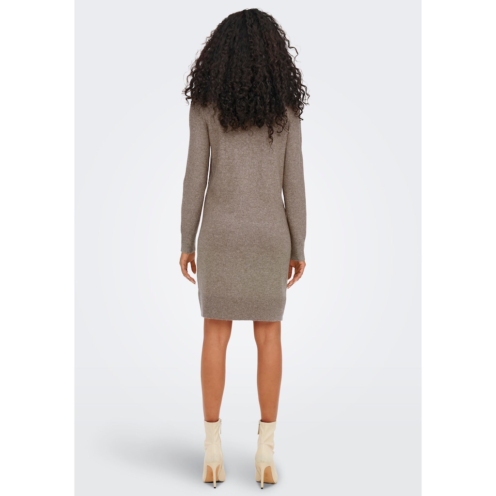 ONLY Strickkleid »ONLRICA LIFE L/S O-NECK DRESS KNT NOOS«