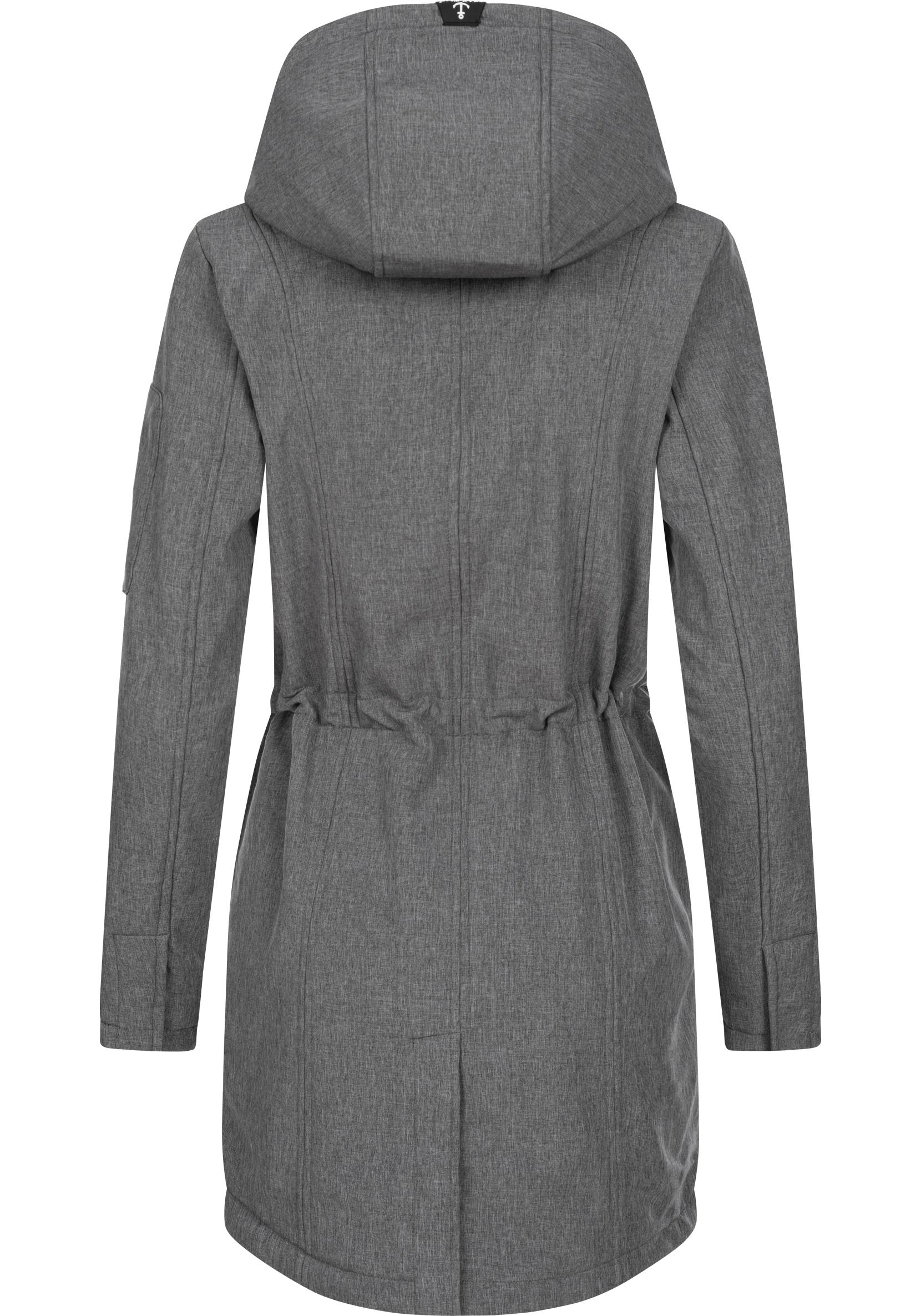 Thumbnail - PEAK TIME Softshelljacke "L60013", mit Kapuze, wasserabweisender Übergangs-Mantel mit abnehmbarer Kapuze