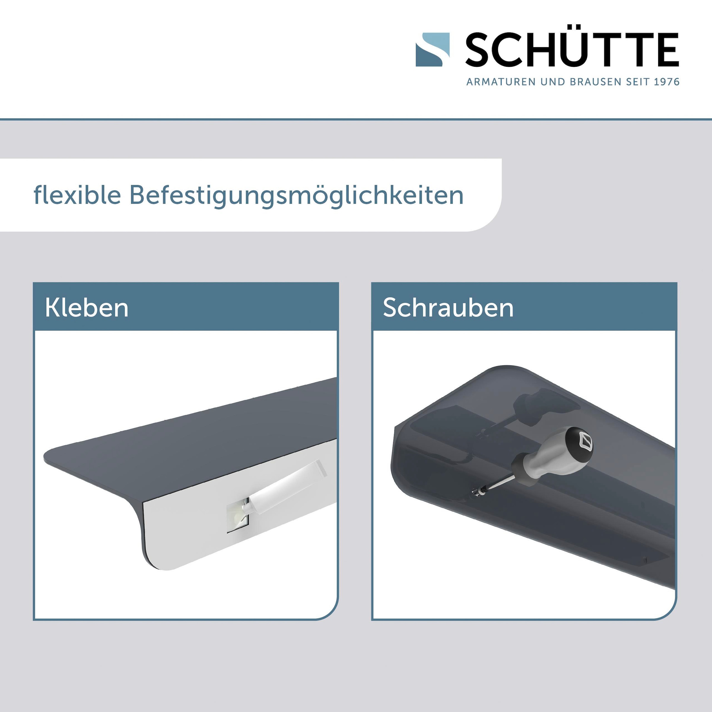 Schütte Duschregal, ohne Bohren, Bad Regal für Badezimmer in Weiß oder Anthrazit