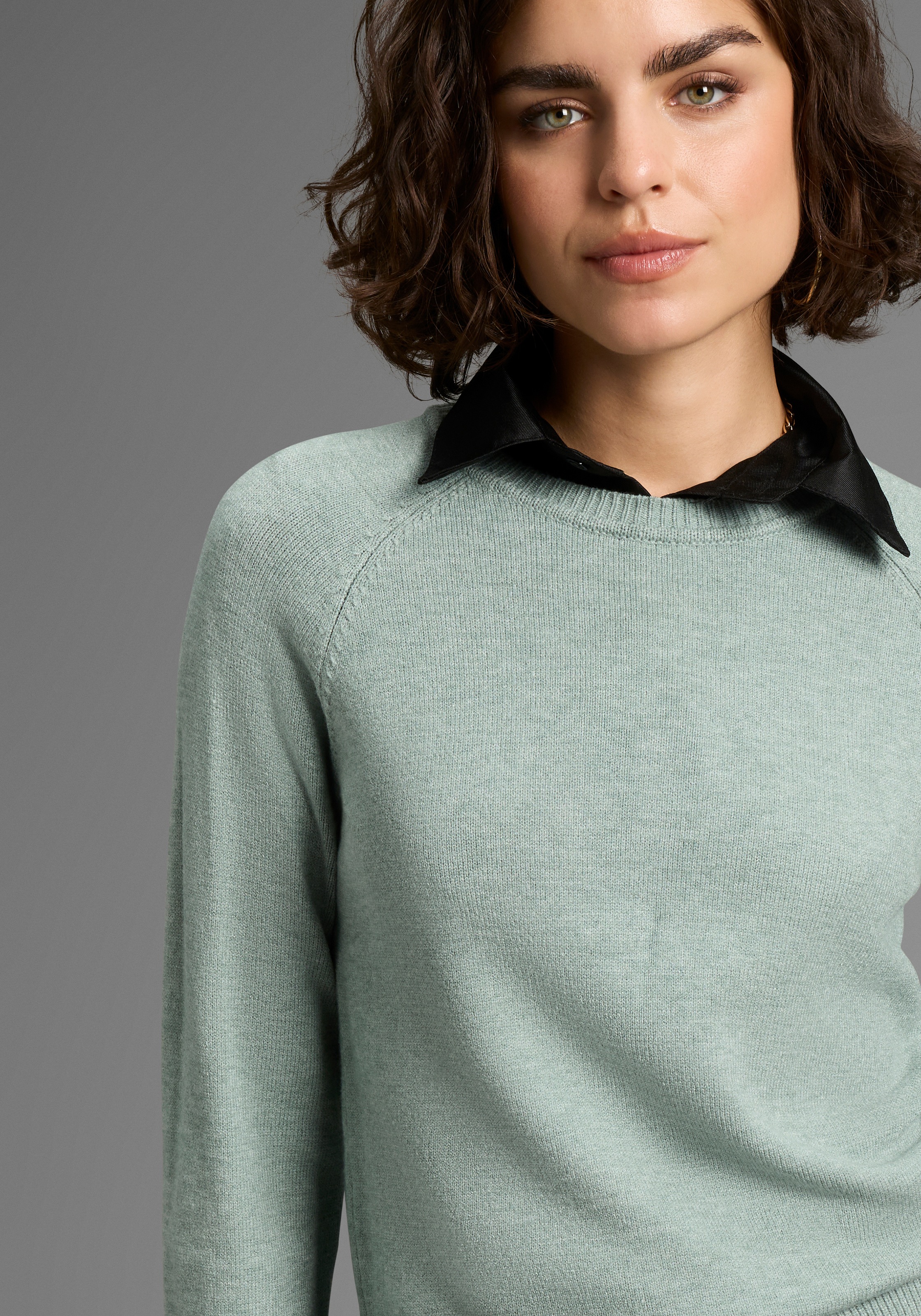 Thumbnail - Laura Scott Strickpullover, softer Übergangsstrick im Basic-Shape mit Rundhals-Ausschnitt