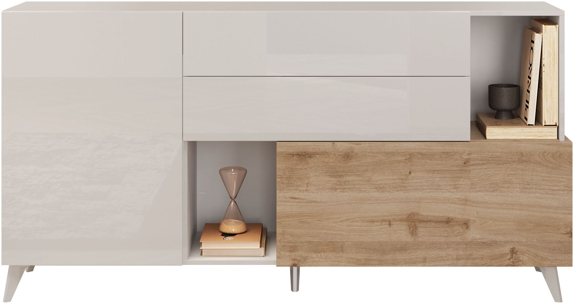 Sideboard »Monaco Breite 181 cm, Anrichte mit 1 Tür, 1 Klappe u. 2 Schubkästen«,...