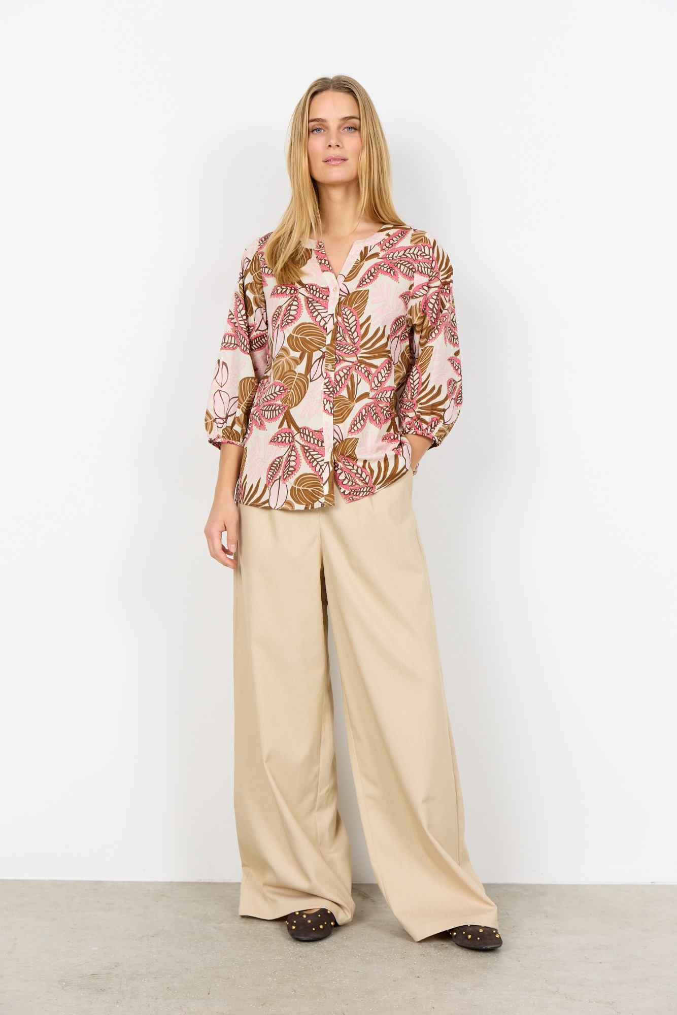 soyaconcept Druckbluse »SC-CAM 2« im Tunika-Stil mit floralem Alloverprint