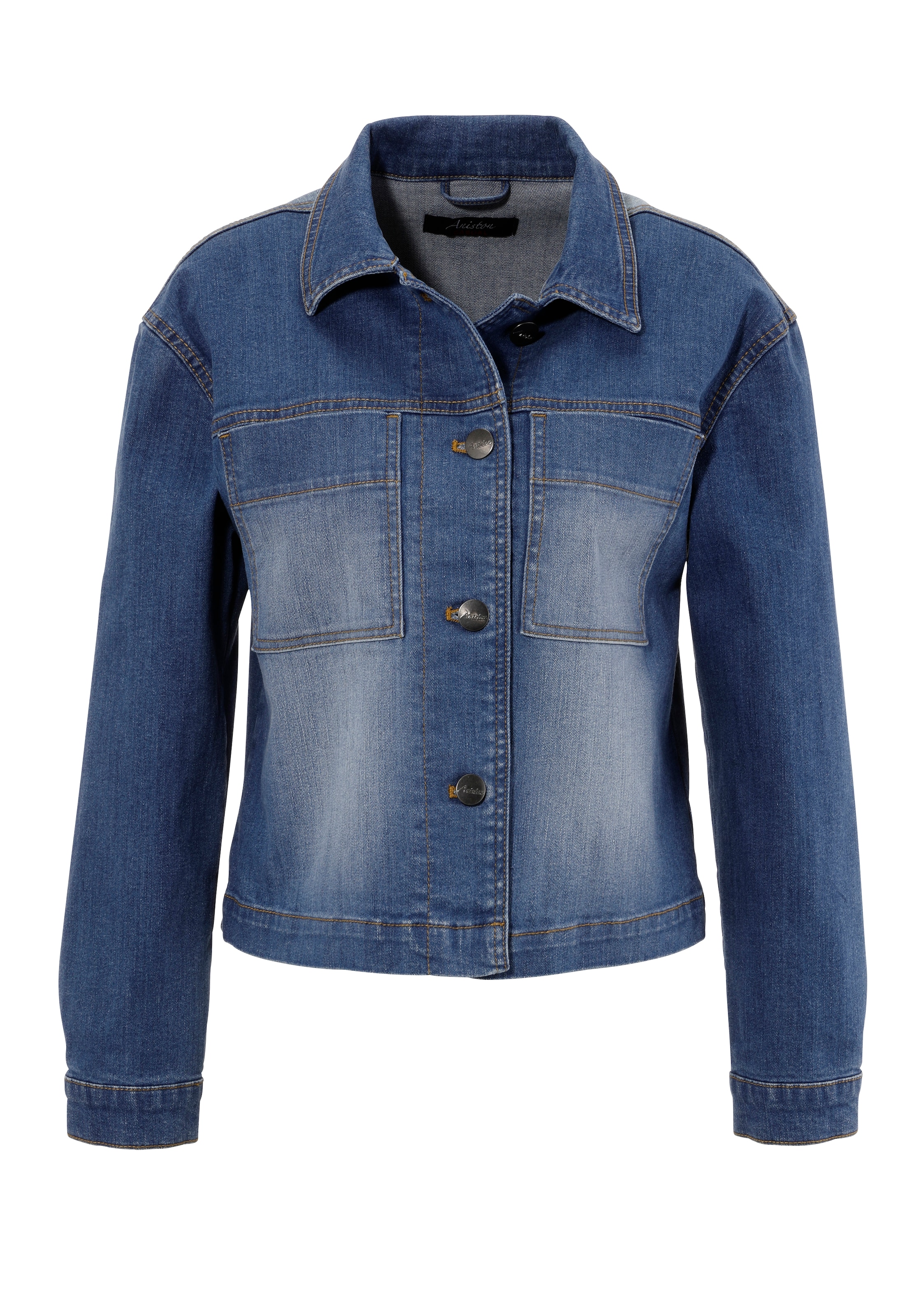 Aniston CASUAL Jeansjacke, in trendiger Used-Waschung - NEUE KOLLEKTION