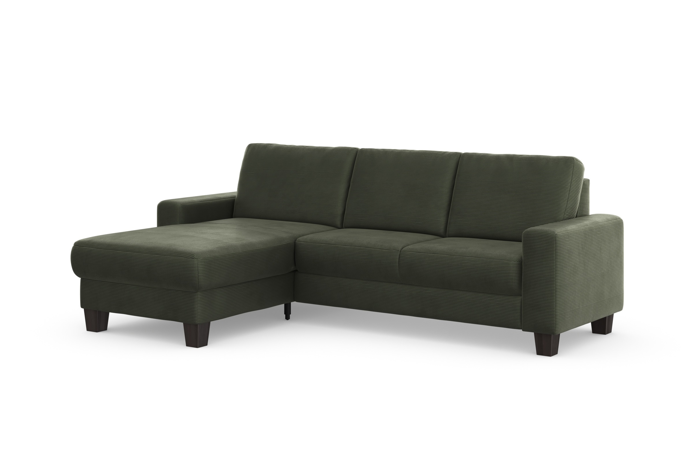 Home affaire Ecksofa »Summer L-Form«, mit Recamiere, mit oder ohne Bettfunktion und Bettkasten, Cord-Bezug