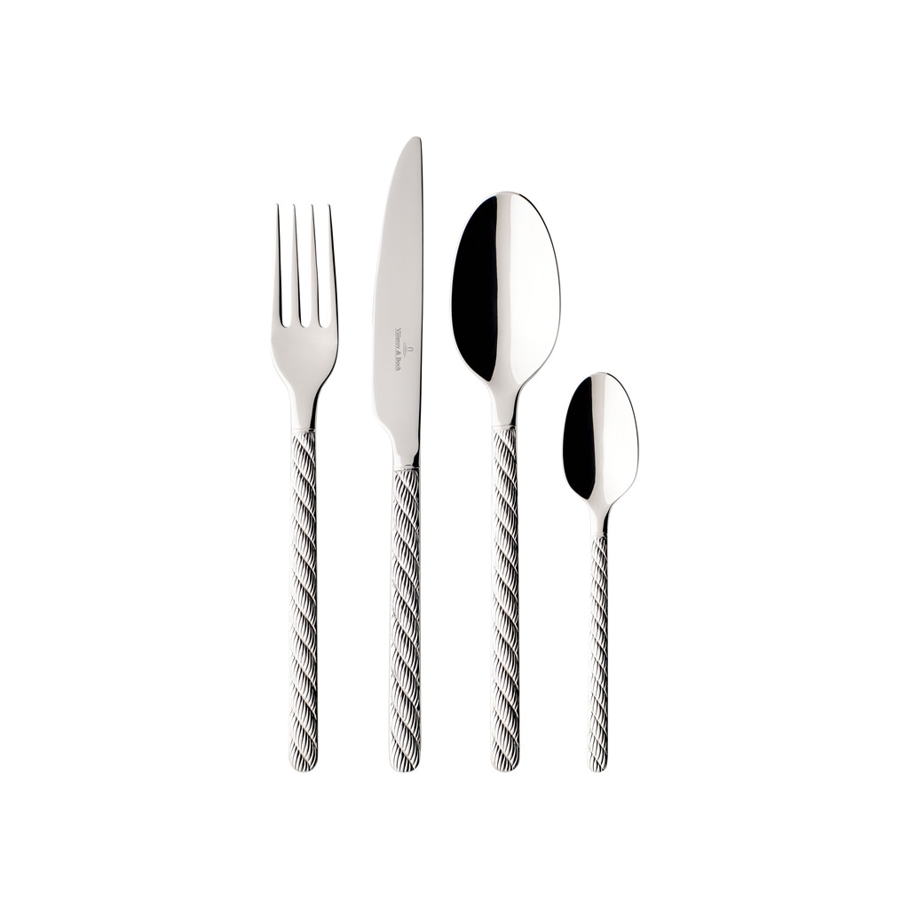 Villeroy & Boch Besteck-Set "Tafelbesteck Montauk 144er Set silber" Spülmaschinenfest