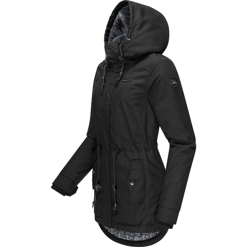 Ragwear Winterjacke »Monadis Black Label«, mit Kapuze