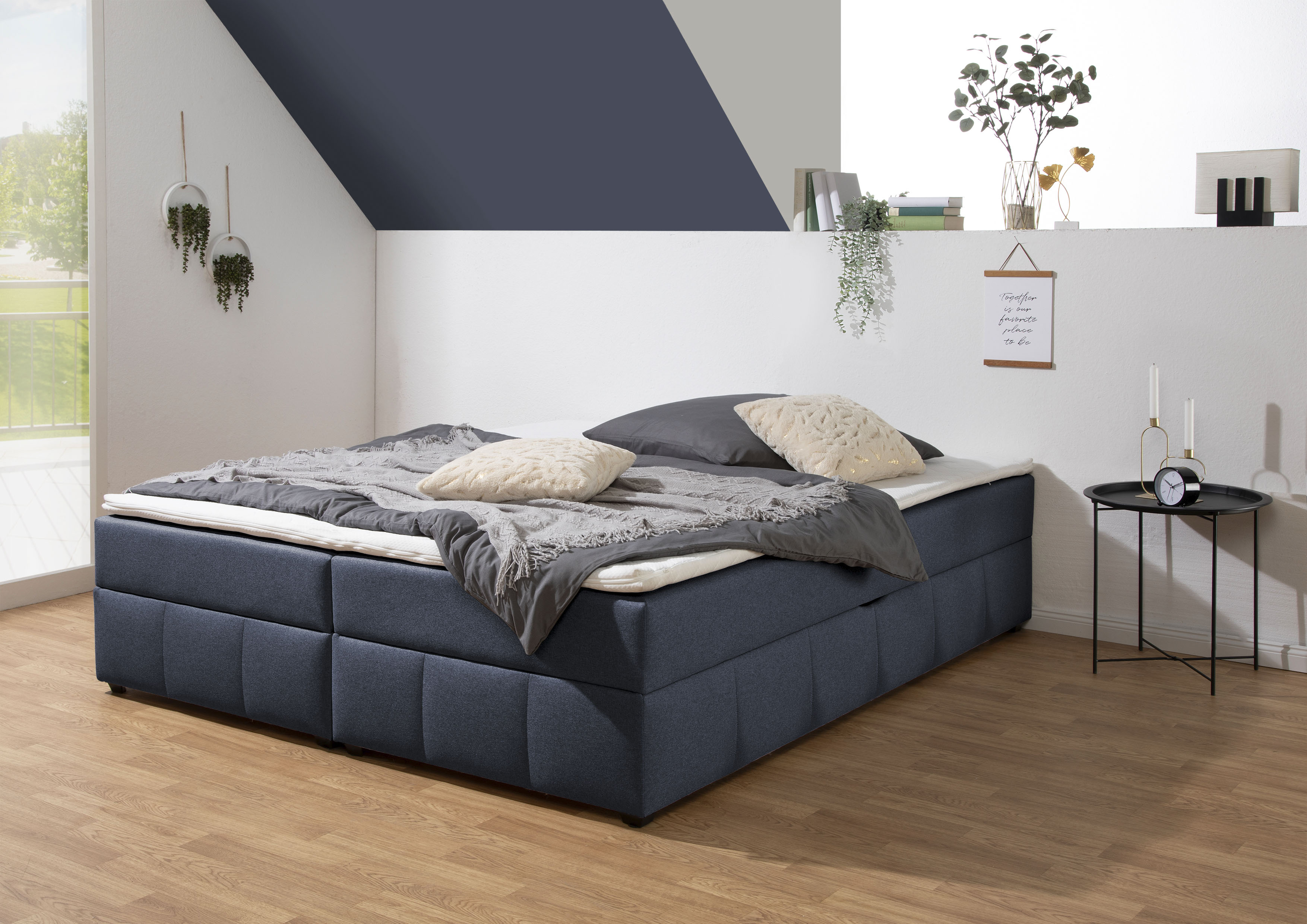 Home affaire Boxbett "Niemes inkl. Bettkasten und Topper, auch in Überlänge erhältlich" Boxbett ohne Kopfteil, inkl. Topper