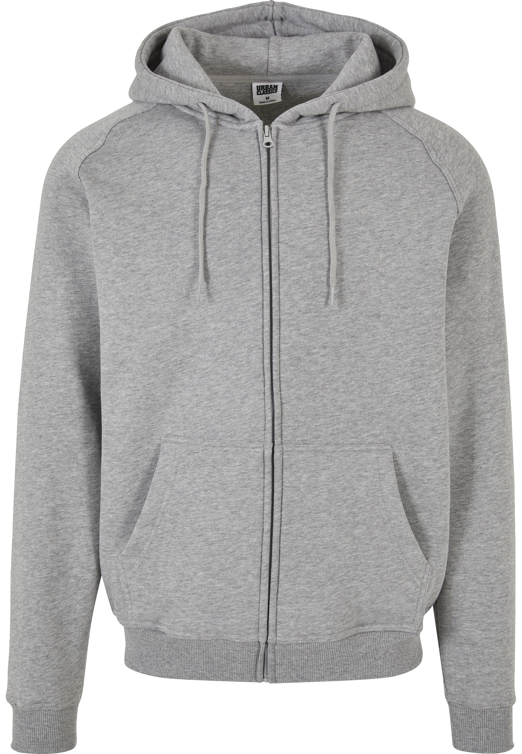 URBAN CLASSICS Kapuzenfleecejacke "Urban Classics Herren Zip Hoody" 1 Stk. tlg. mit Kapuze