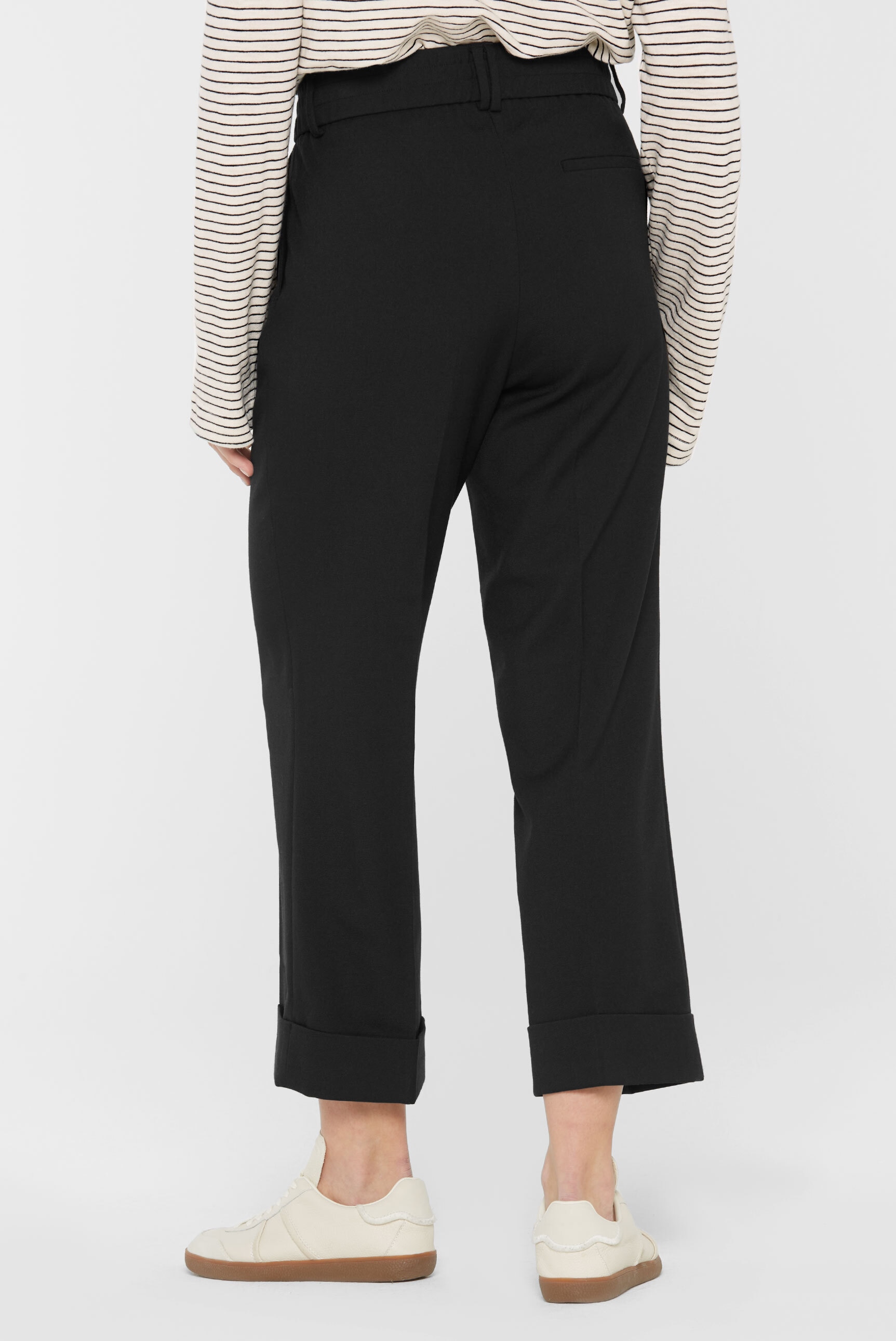 SENSES.THE LABEL Bundfaltenhose  mit Elastikbund hinten