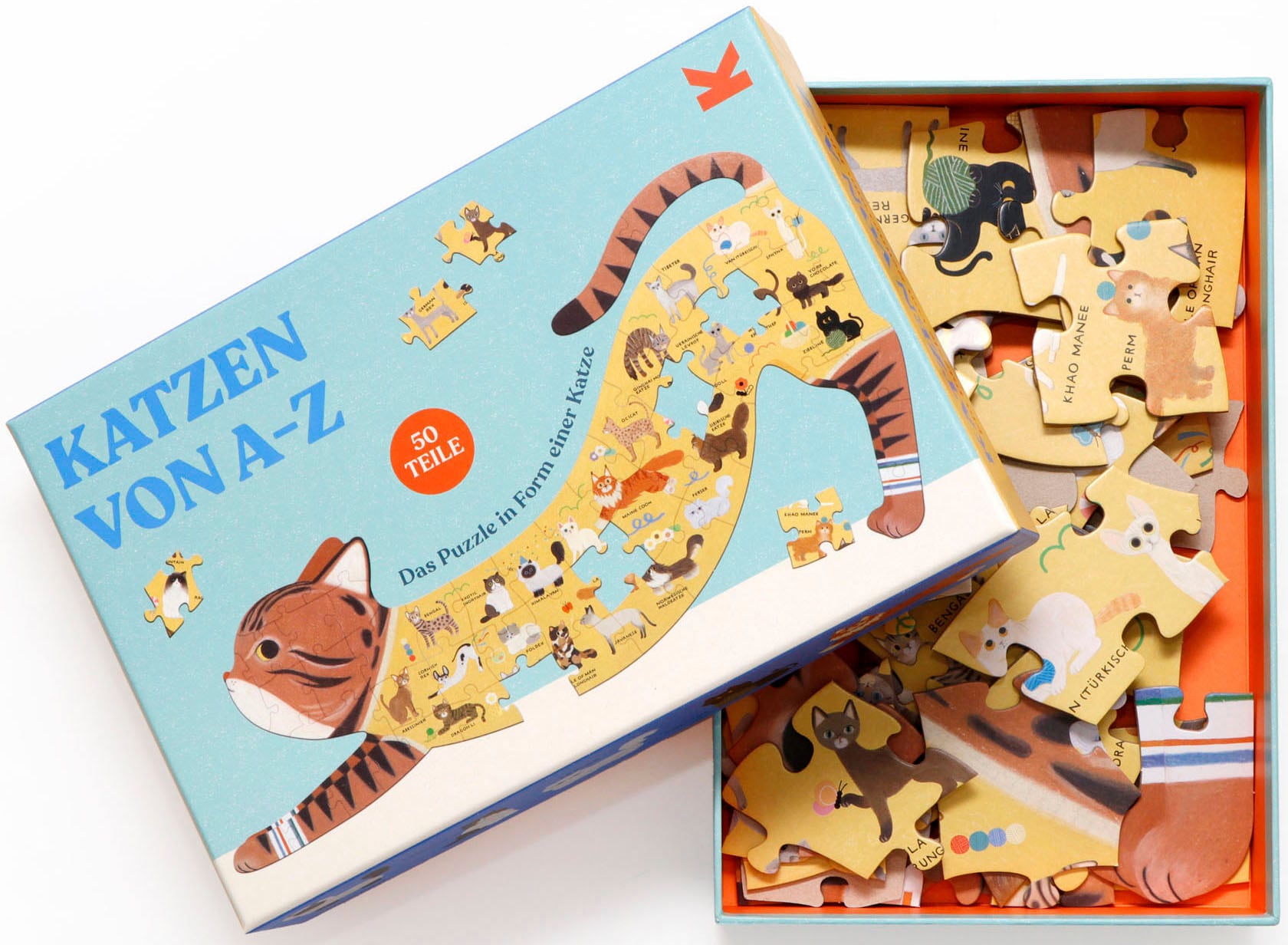 Laurence King Konturenpuzzle »Katzen von A bis Z«