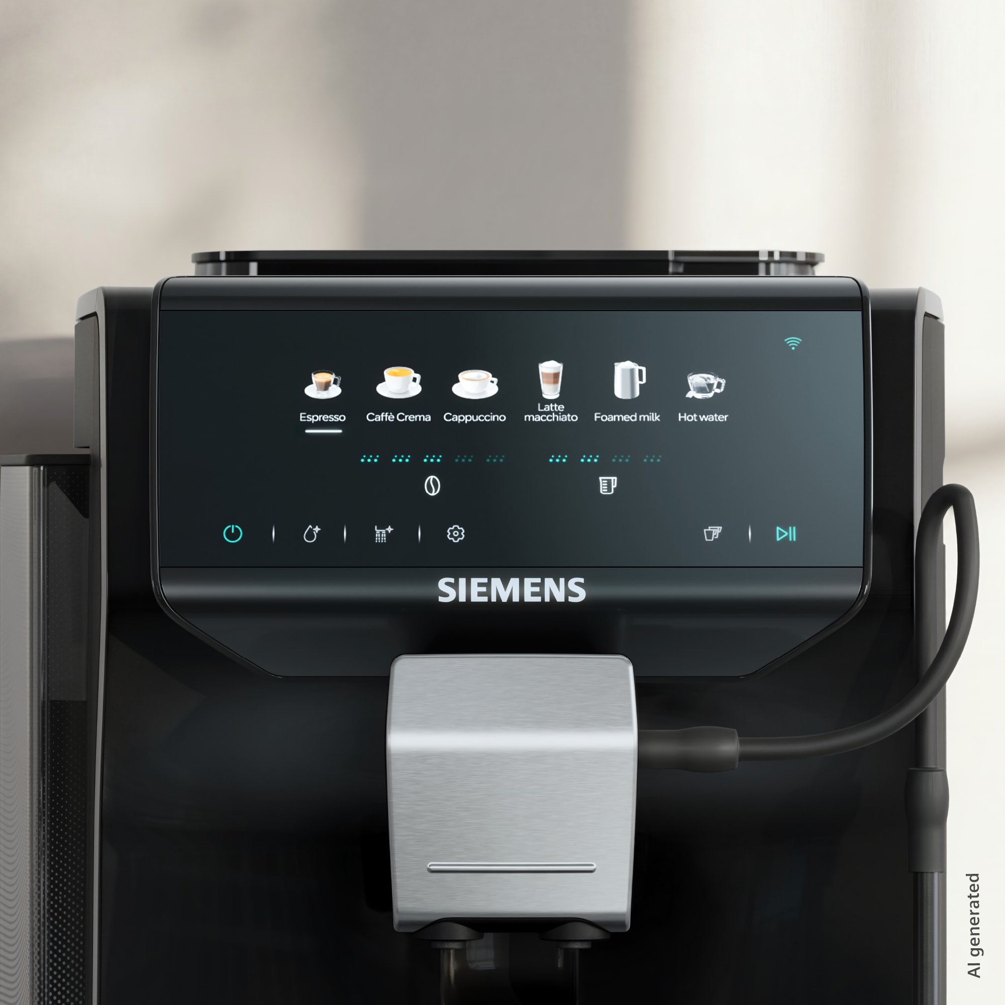 SIEMENS Kaffeevollautomat »EQ500 TP551E07, Doppeltassenfunktion, 6 Getränke, einfache Reinigung« mit Milchschlauch, Keramikmahlwerk, entnehmbare Brüheinheit, Schwarz