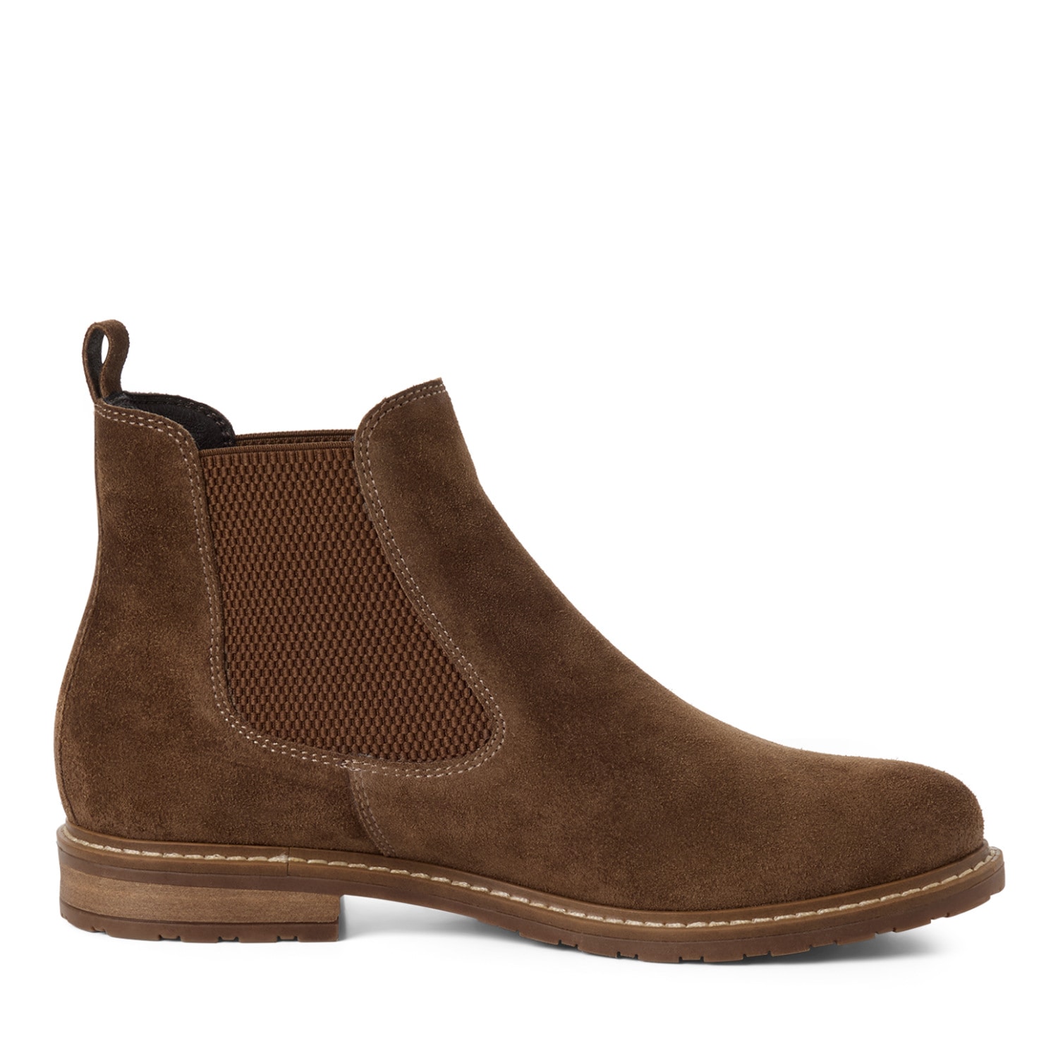 Tamaris Chelseaboots  Blockabsatz, Stiefelette mit Anziehlasche, schmale Form
