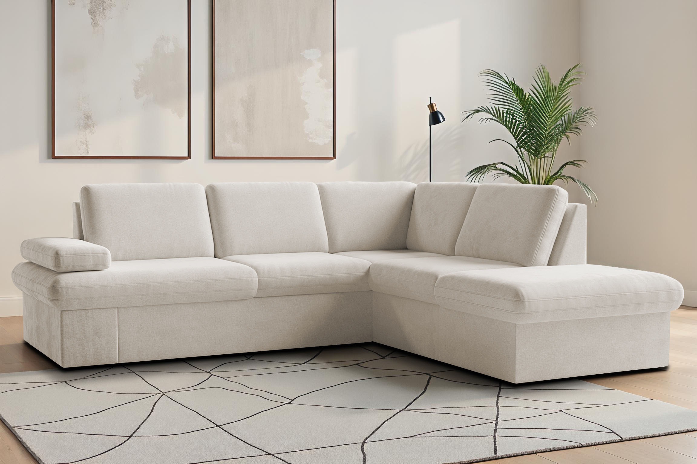sit&more Ecksofa "Moreno L-Form, B: 238 cm" mit Armteilverstellung, optional Schlaffunktion