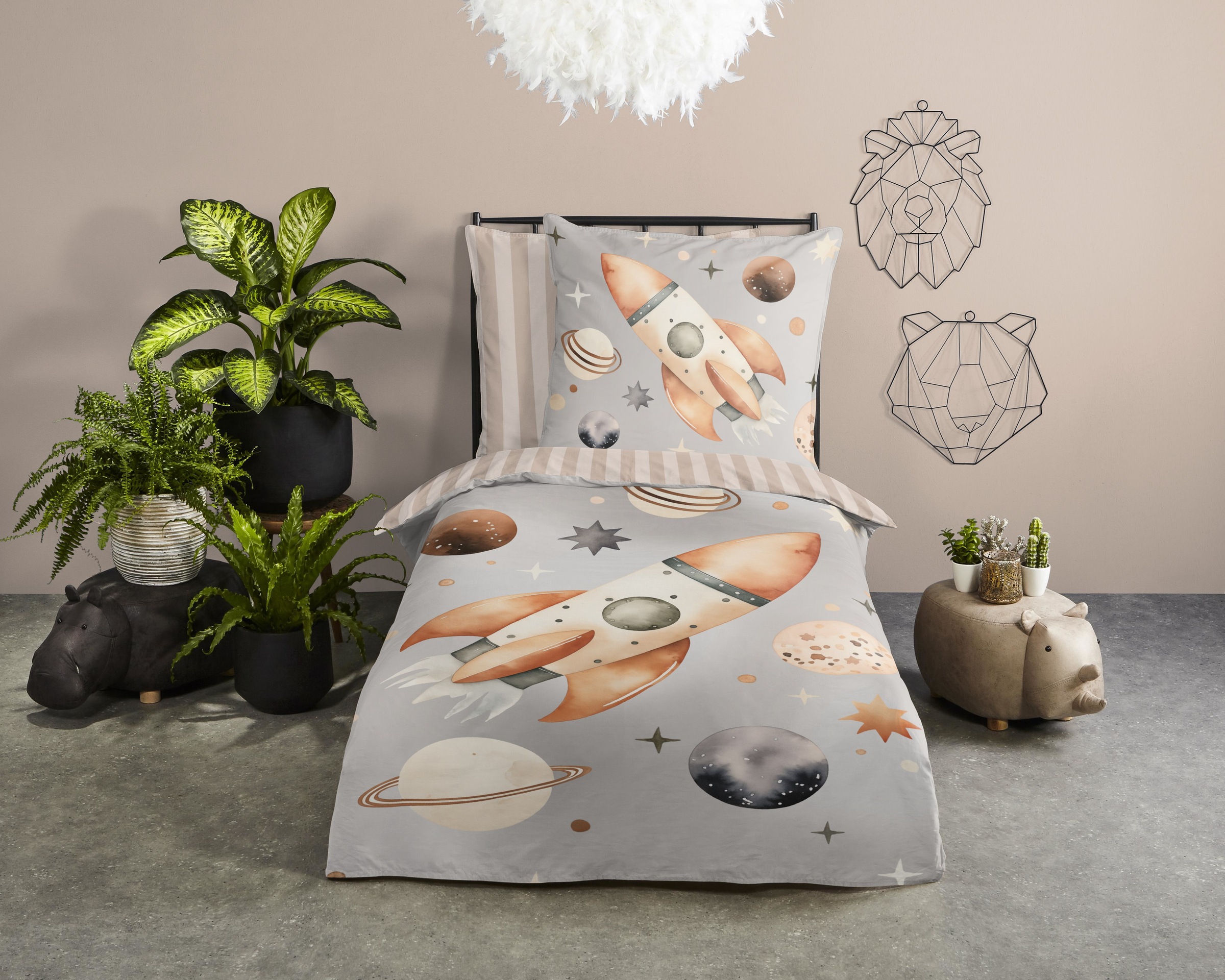 good morning Kinderbettwäsche "Exploree" 2 Stk. Baumwolle, Renforcé, Wendeo günstig online kaufen