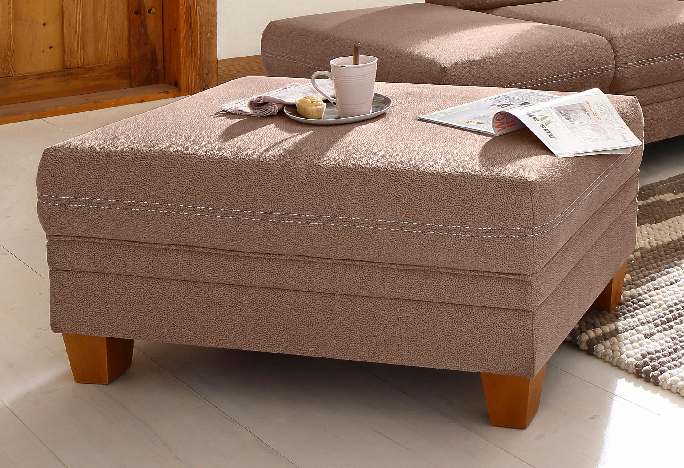 OTTO home Hocker "Husum" mit Kontrastnaht
