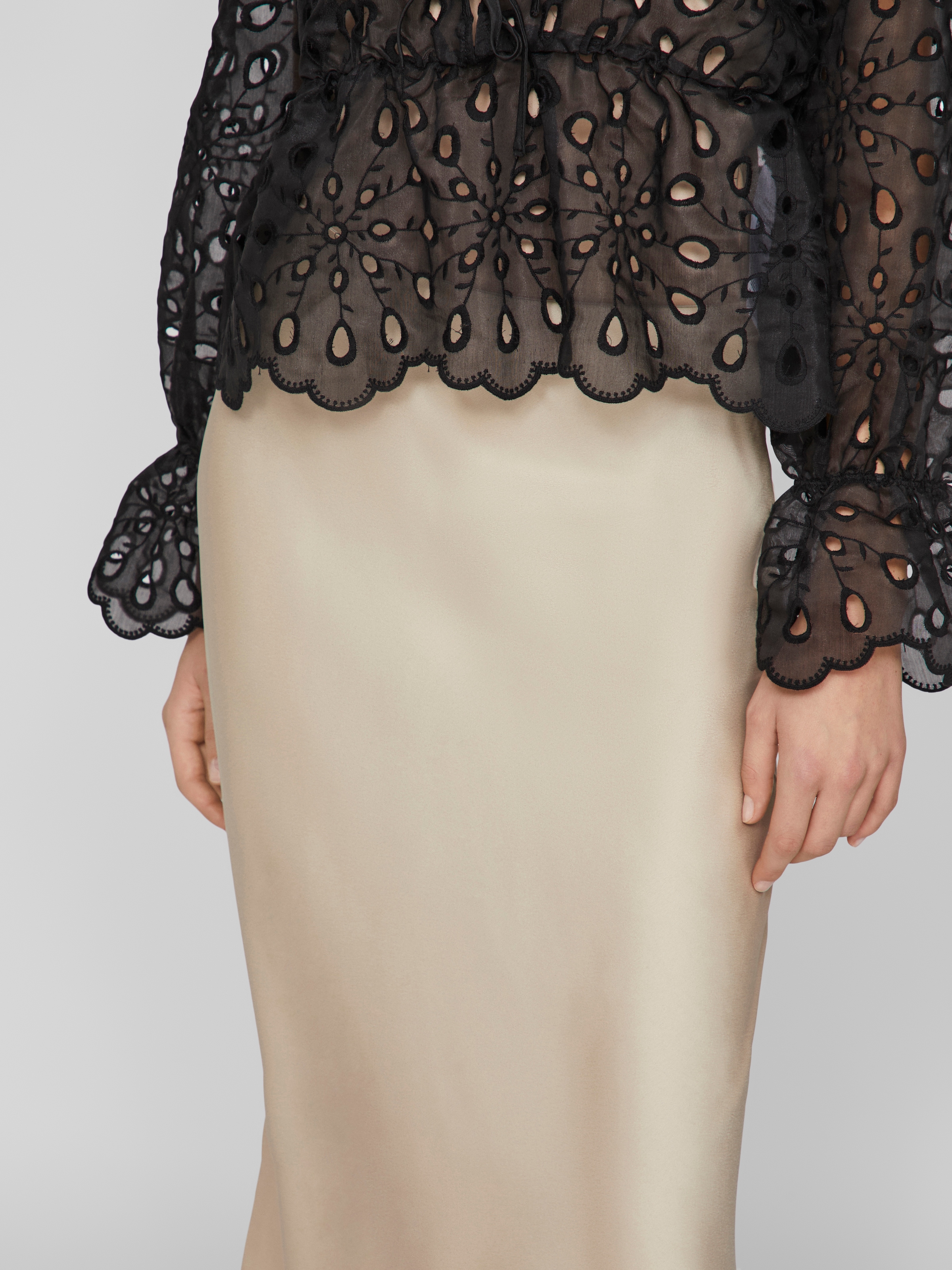 Vila Maxirock »VIELLETTE HW LONG SKIRT - NOOS« Kunstfaser