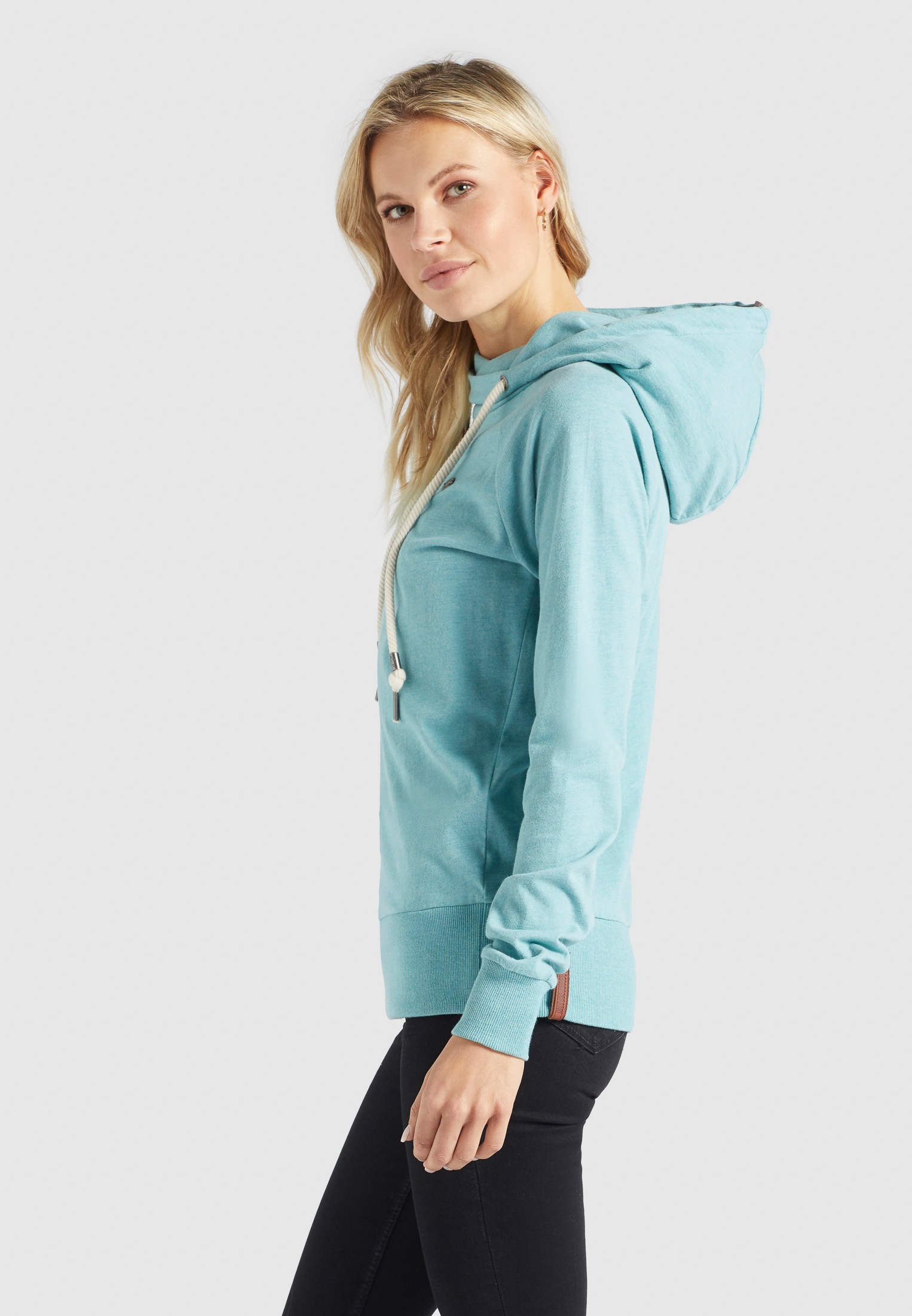 khujo Longsleeve »LINNEA«, aus weichem Jersey mit Kapuze