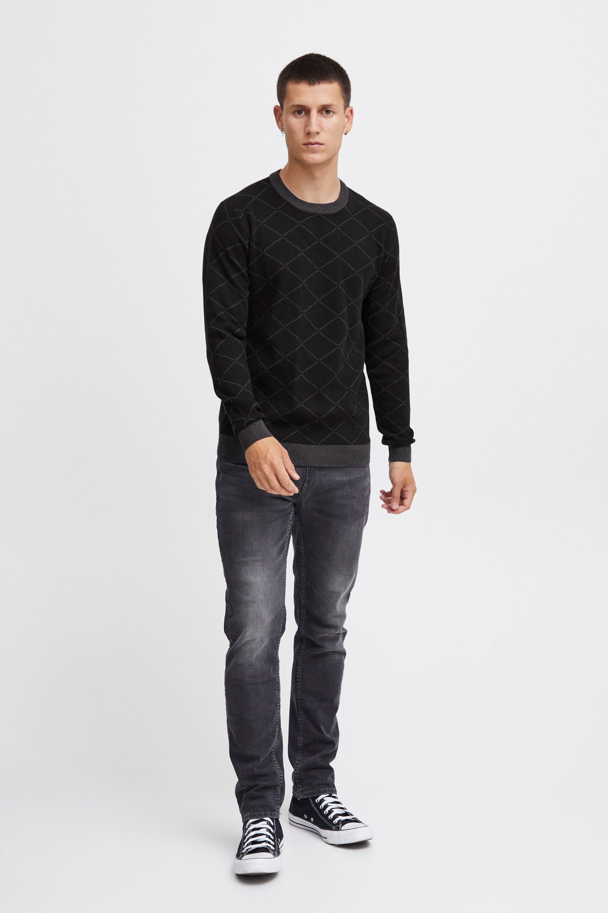 Blend Rundhalspullover »BHNison« Feinstrick Pullover mit Rundhalsausschnitt