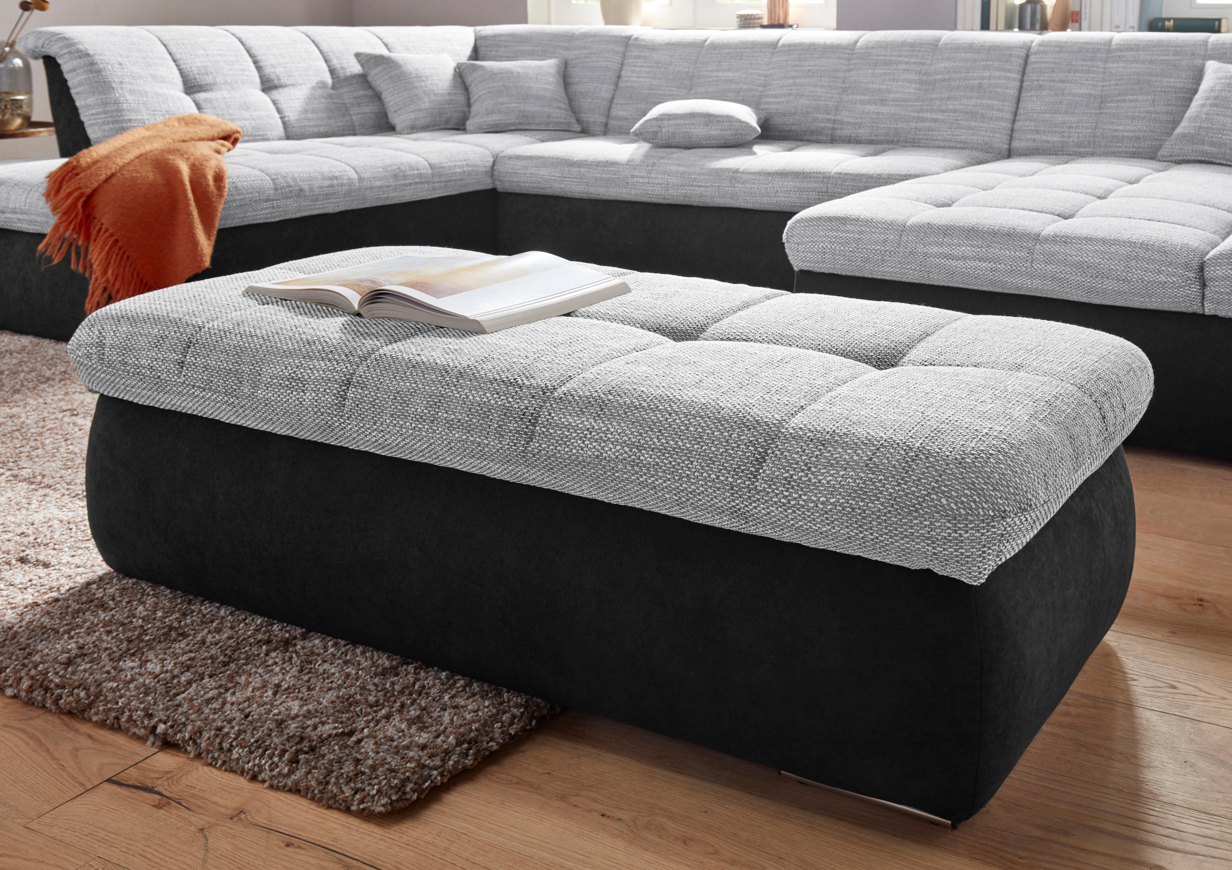 DOMO collection Hocker "PB MORIC praktisches Staufach unter der Sitzfläche, B/T 136/64cm" inklisive Staufach