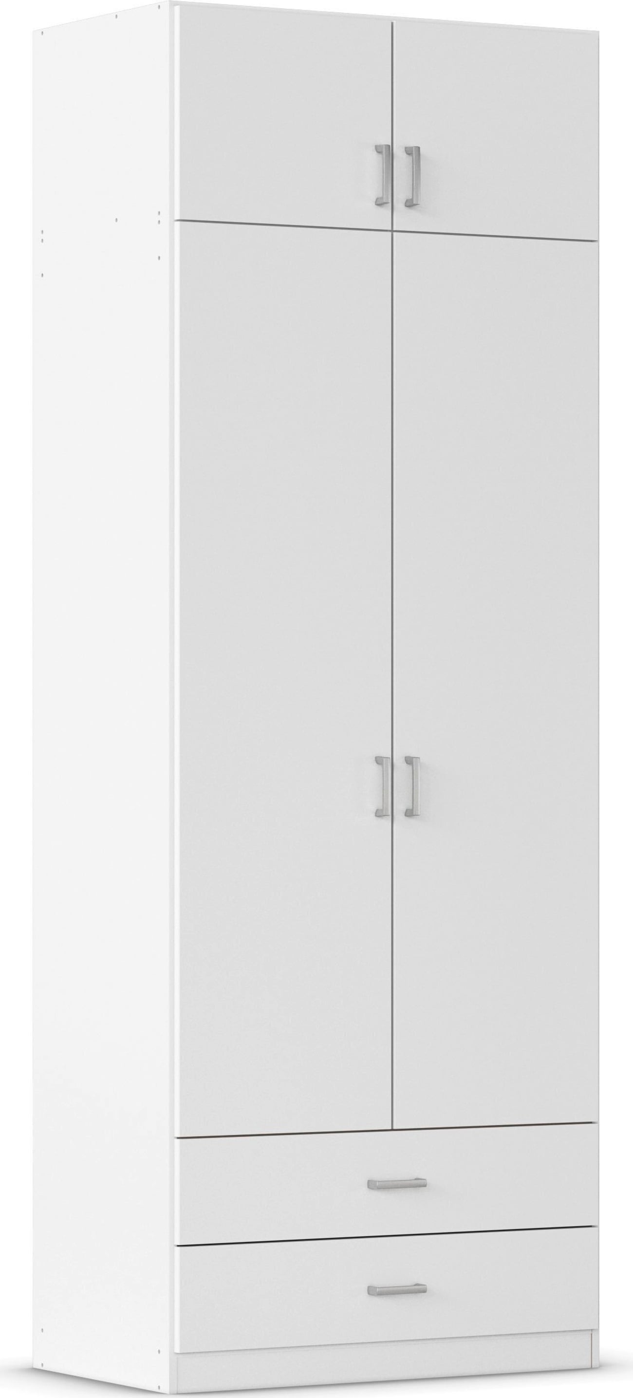 rauch "Schrank Garderobe Wäscheschrank GAMMA in 4 Breiten 91-226 cm" 3 verschiedene Ausstattungen BASIC/CLASSIC/PREMIUM (inkl. SOFT-CLOSE), mit Schubladen und Schrankaufsatz, schlichtes Design MADE IN GERMANY
