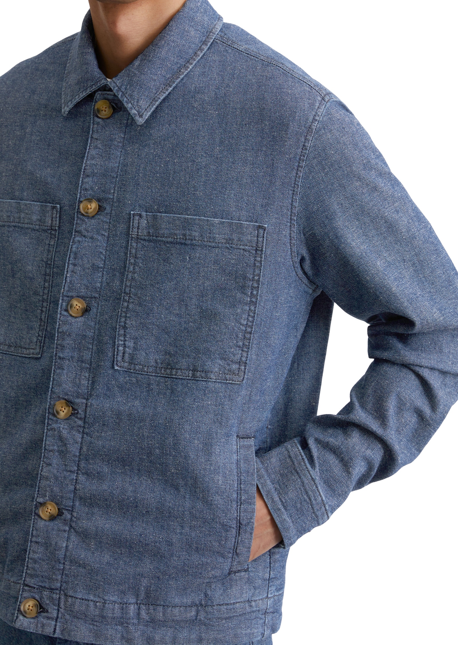 Marc O'Polo Jeansjacke »aus Bio-Baumwoll-Hanf-Mix«