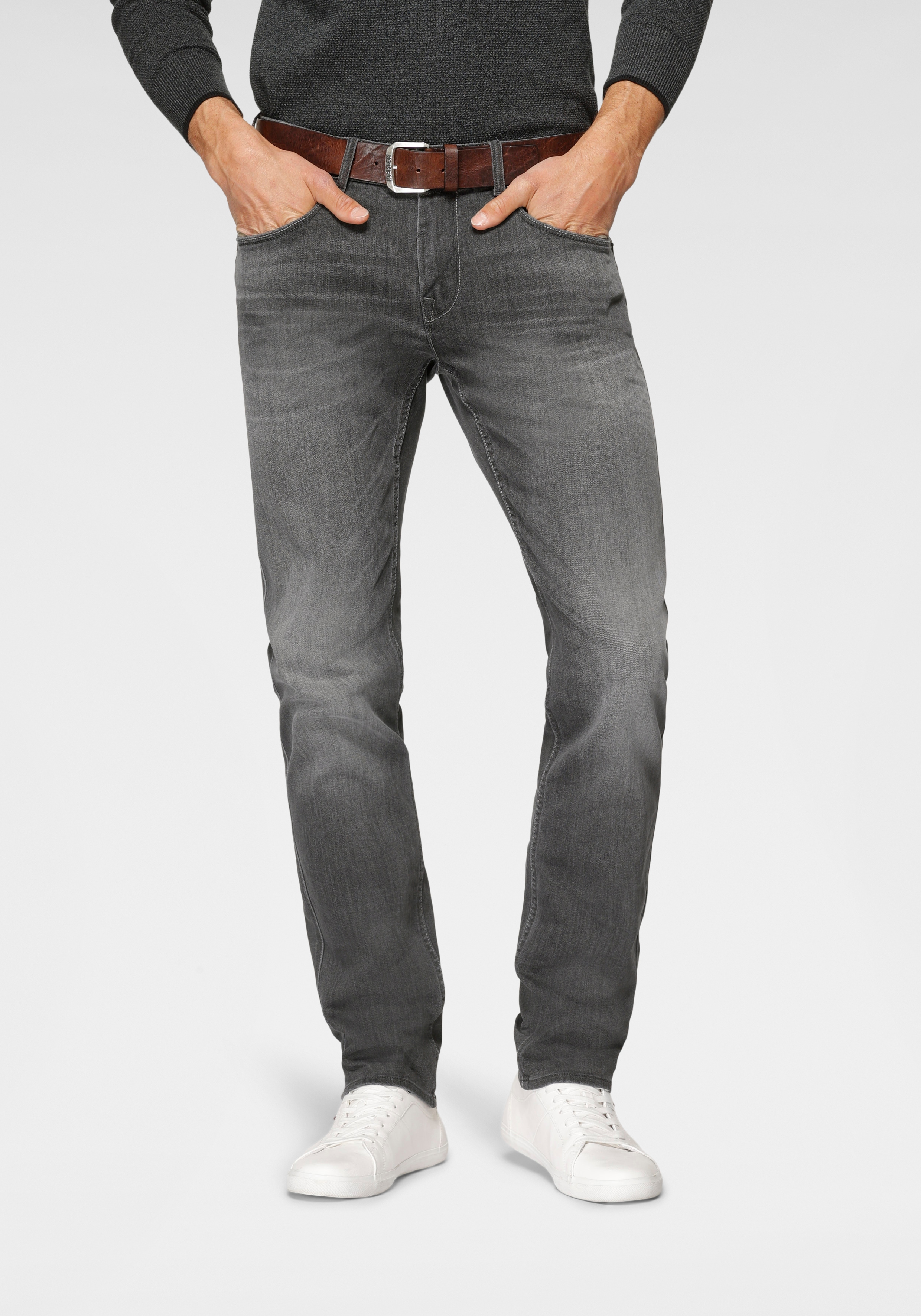 PME LEGEND Herren Regular-fit-Jeans "Nightflight PTR120", grau, Gr. 34, Denim/Jeans, Obermaterial: 98% Baumwolle, 2% Elasthan, Jeans, in