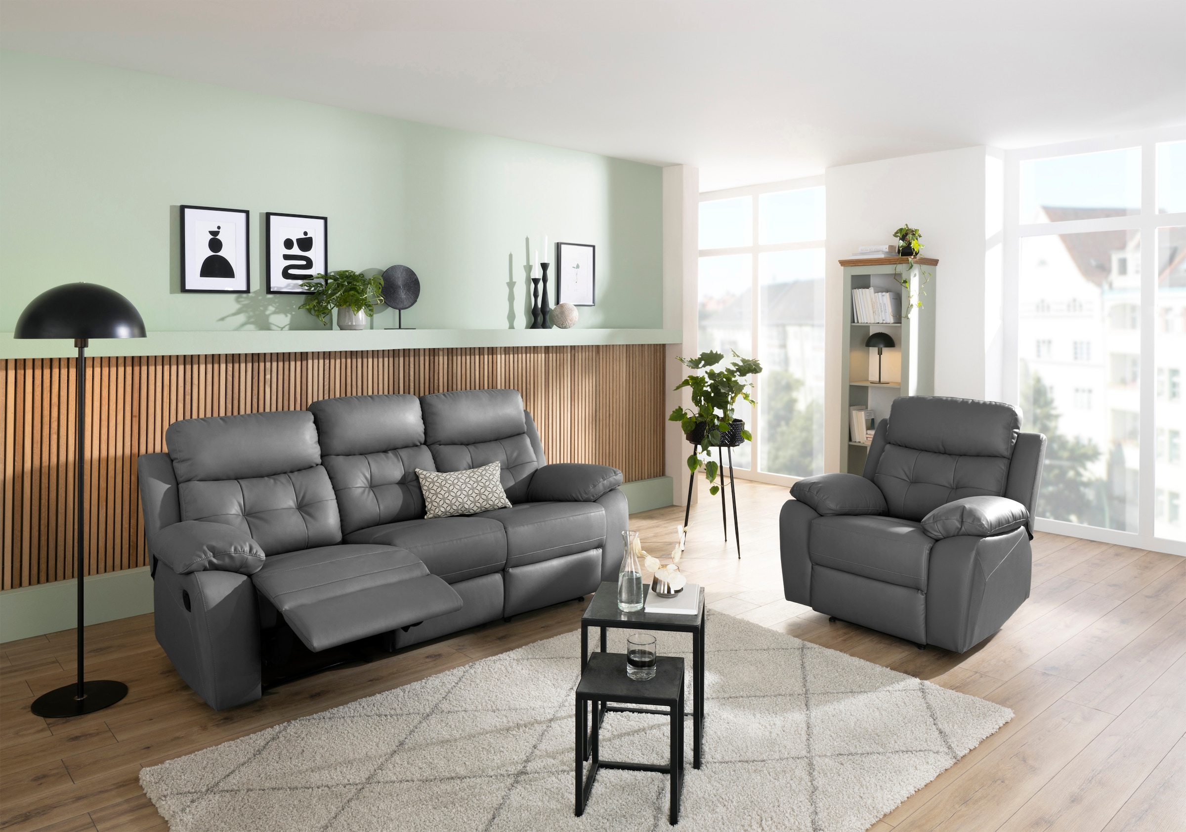 Home affaire 3-Sitzer »Lannilis«, mit manueller und elektrischer Relaxfunktion