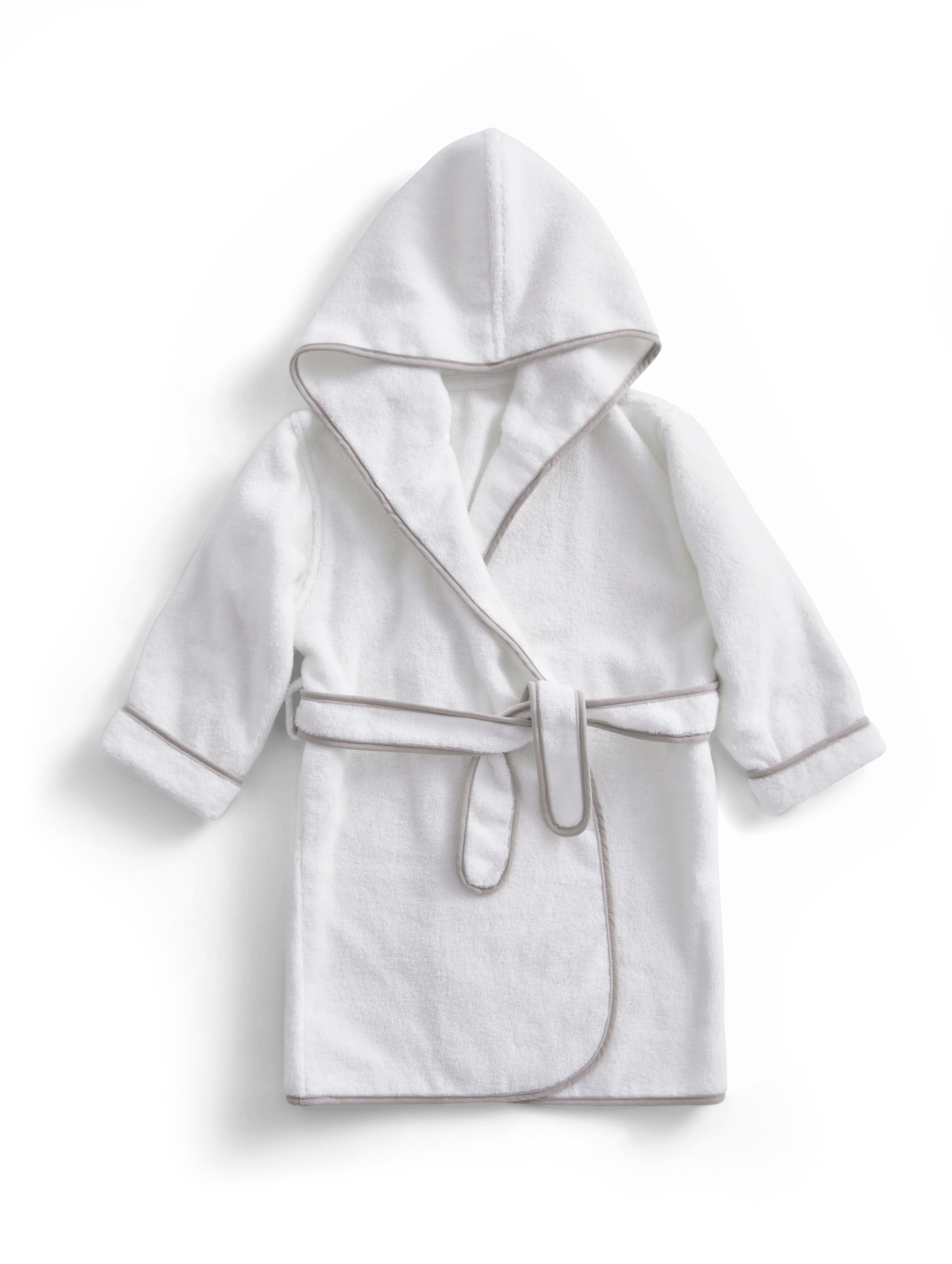 Kinderbademantel CHRISTY, L:85cm, grau, Baumwolle, Hausmäntel, "Christy", besonders kuschelig