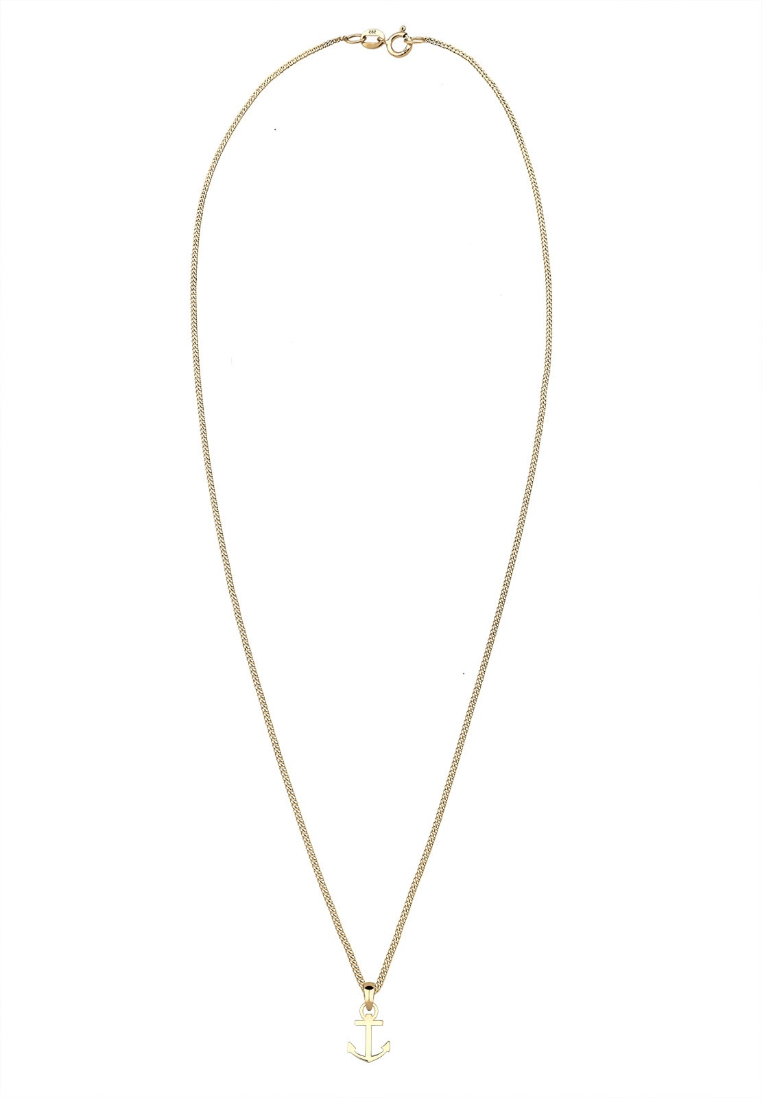 Elli Premium Kette mit Anhänger »Halskette Anker Heimatsymbol 585 Gelbgold«