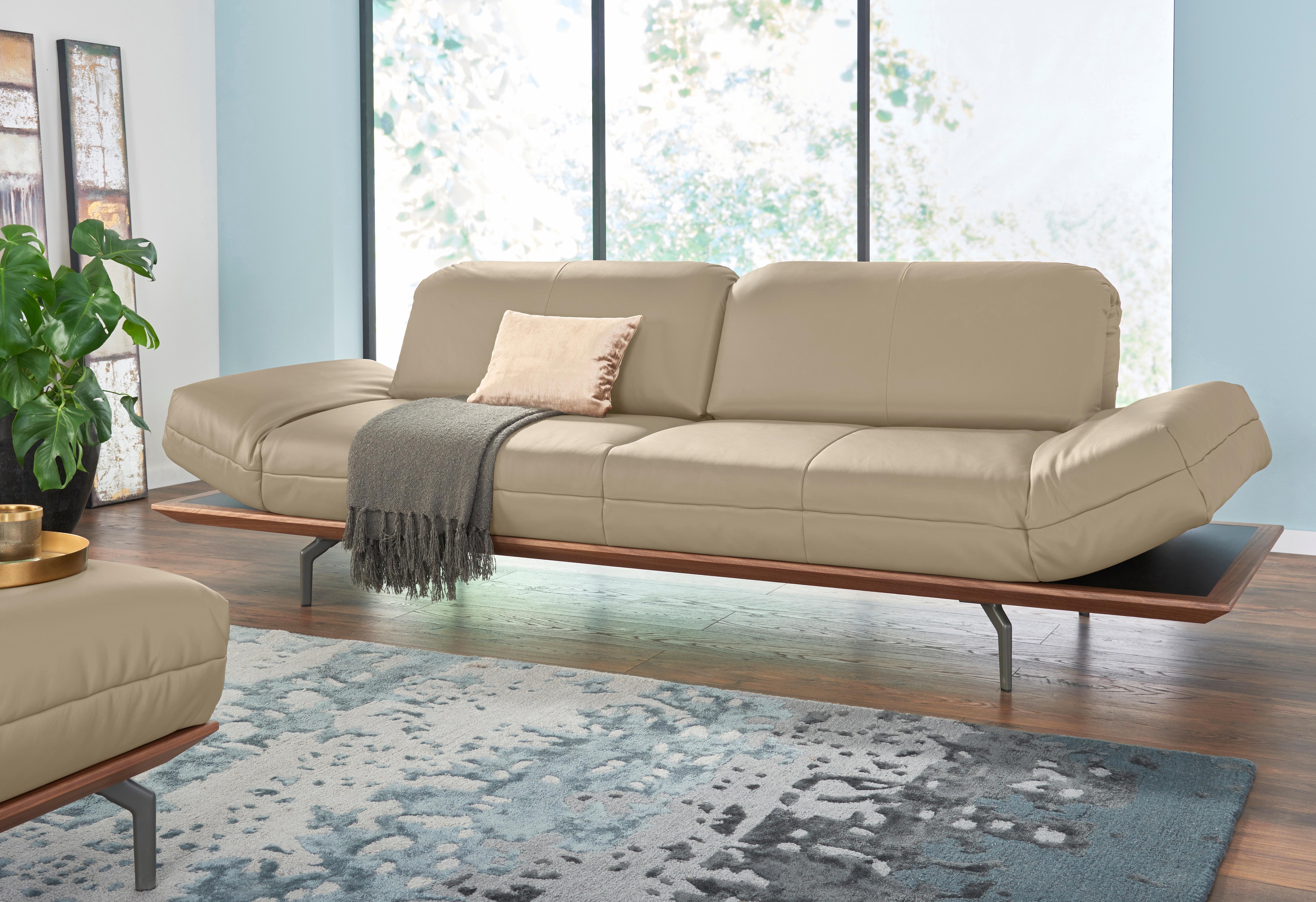 Creation BY ROLF BENZ 3-Sitzer "CR.420, Designsofa, Loungesofa" in 2 Qualitäten, Holzrahmen in Eiche Natur oder Nußbaum, Breite 232 cm