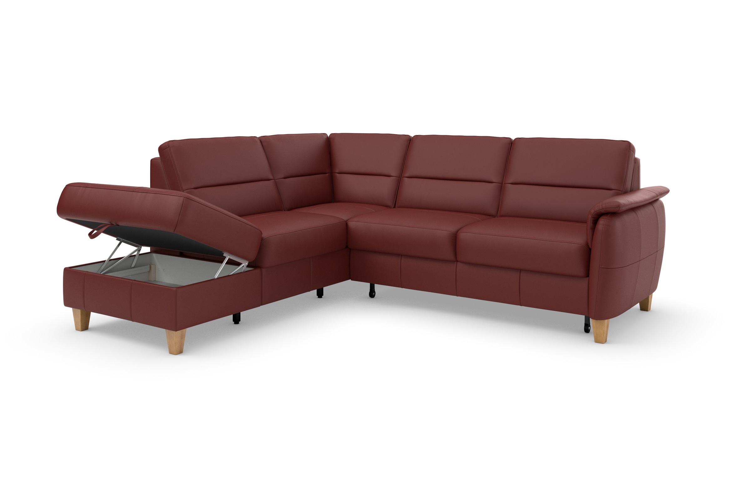 Home affaire Ecksofa »Palmera L-Form«, Federkern, wahlweise mit Bettfunktion und mit/ohne Stauraum