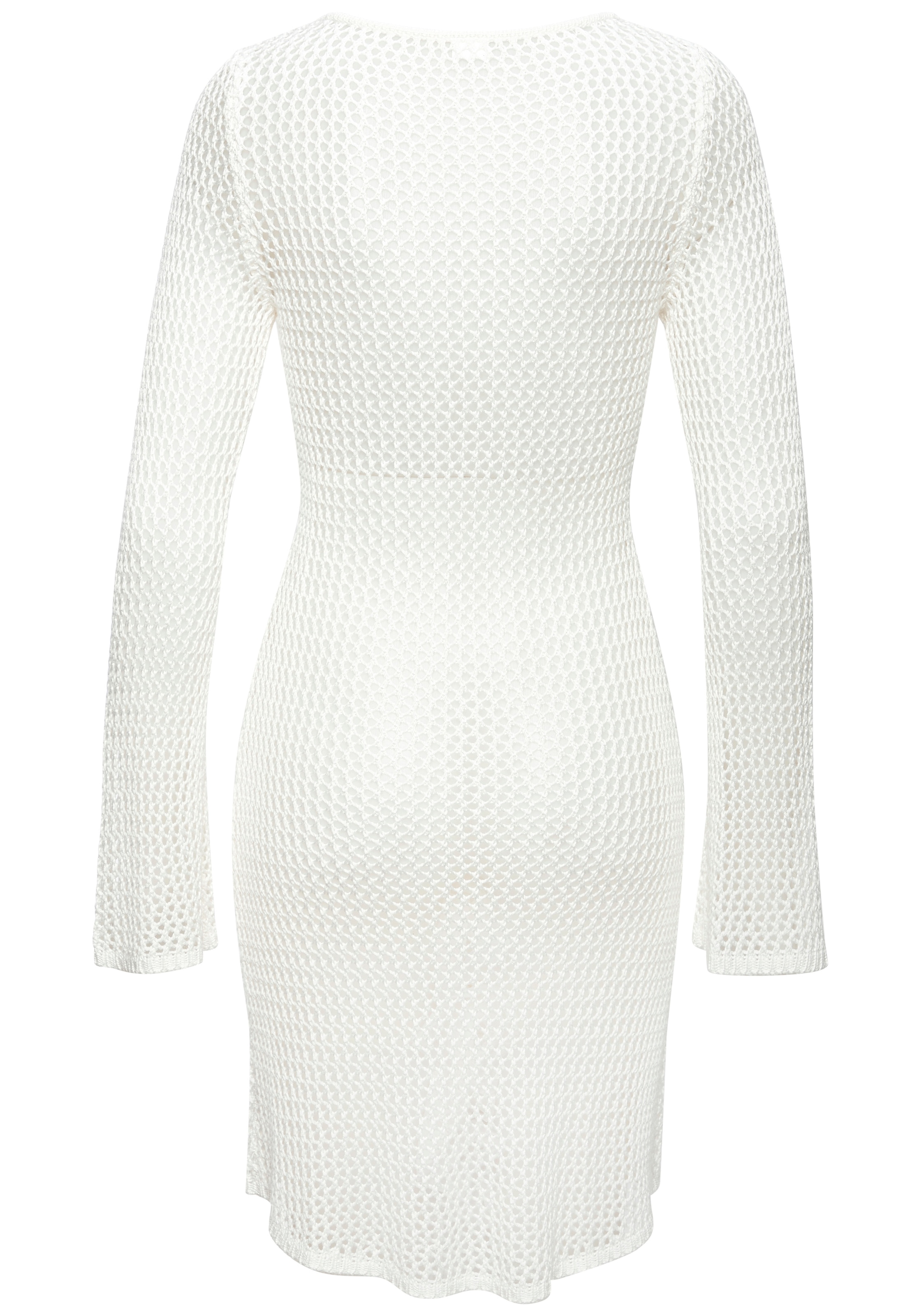 LASCANA Strickkleid mit langen Ärmeln, modisches Strandkleid
